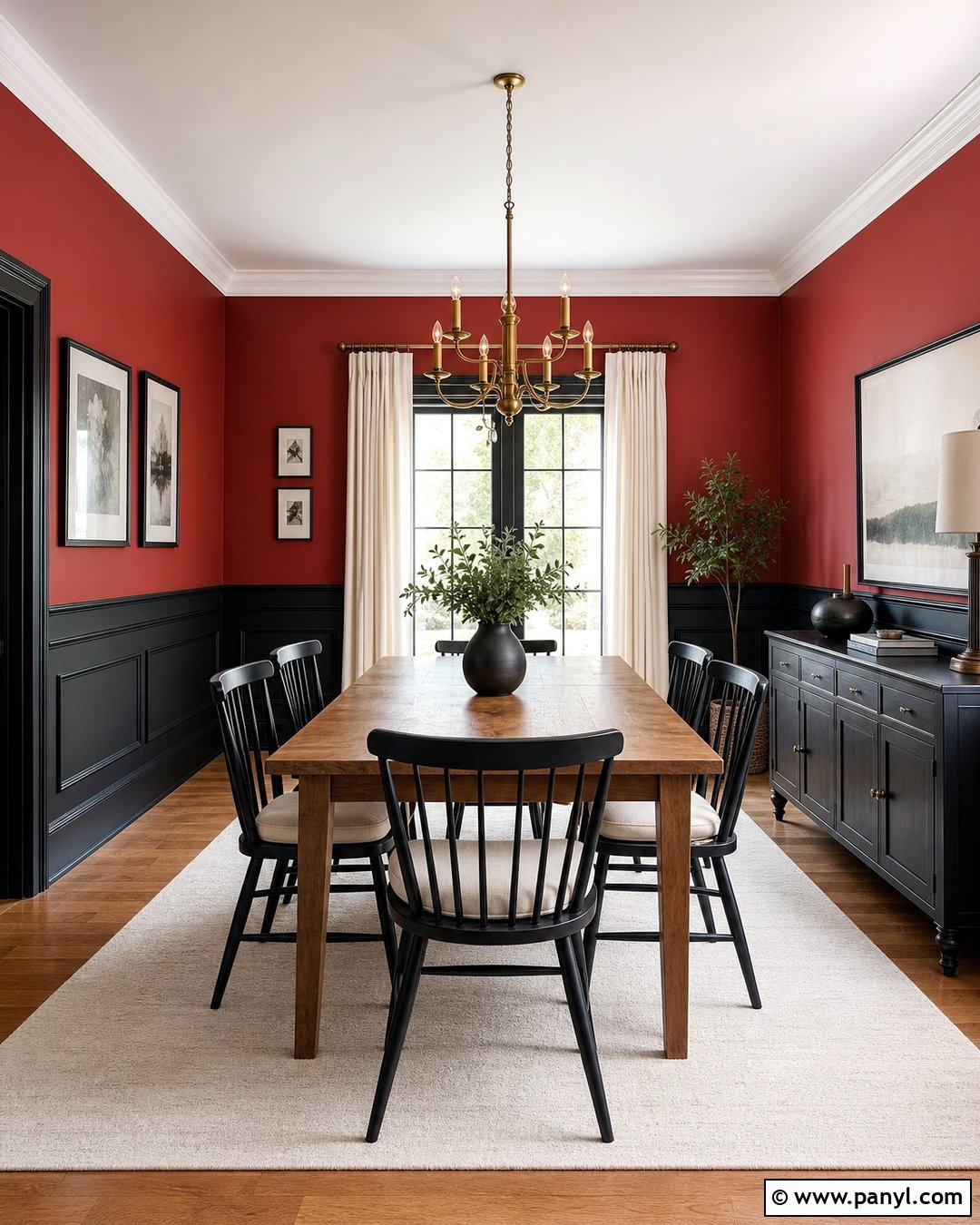 Red And Black Split Wall - 25 Red And Black Walls