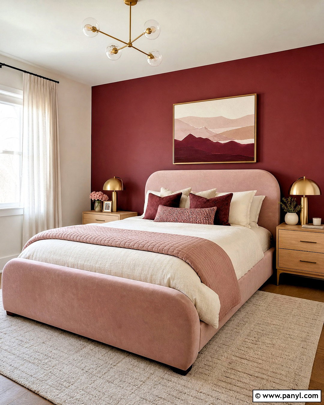 Red And Blush Accent Wall Bedroom - 20 red accent wall bedroom ideas