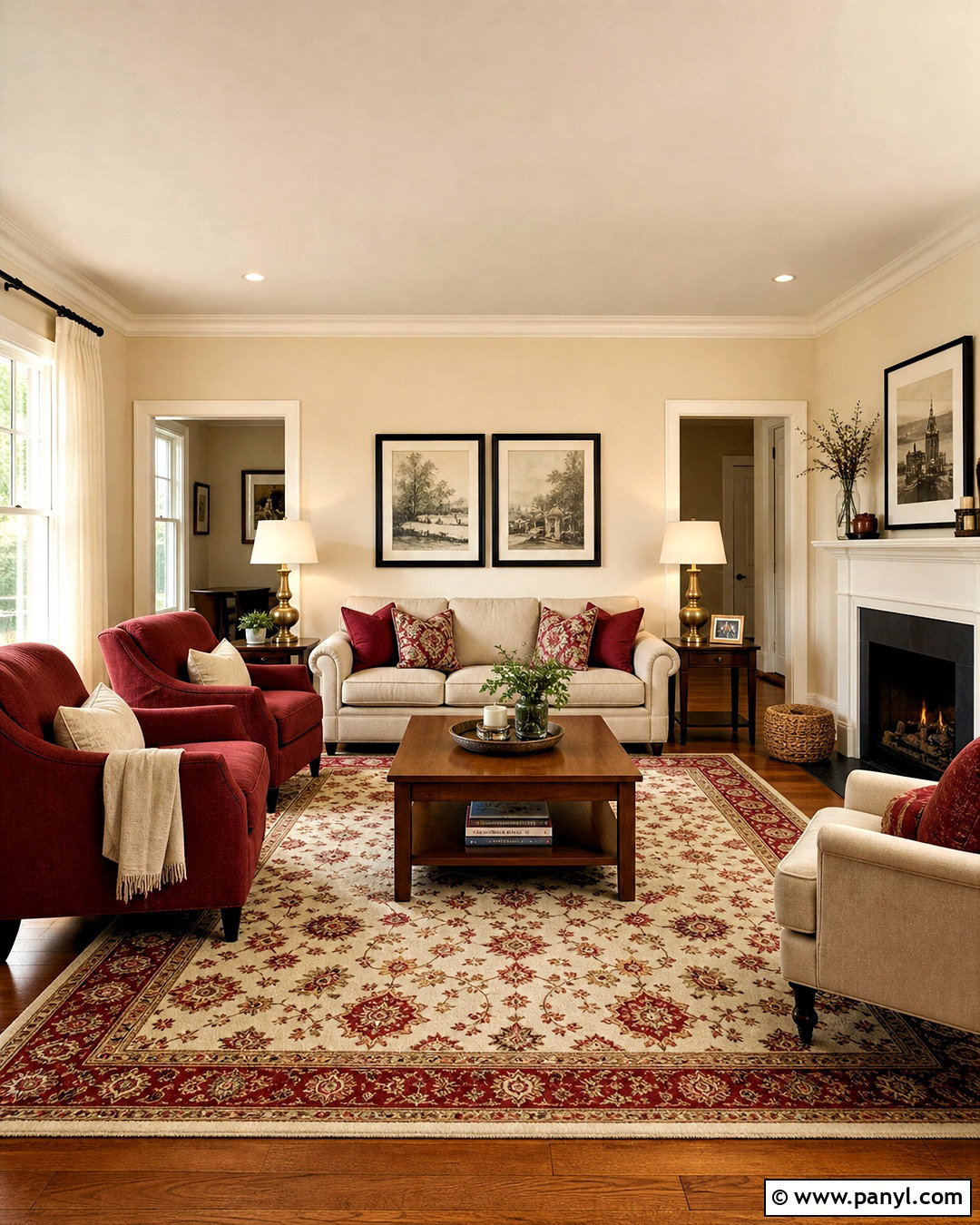 Red And Cream Living Room - 20 red color palette ideas