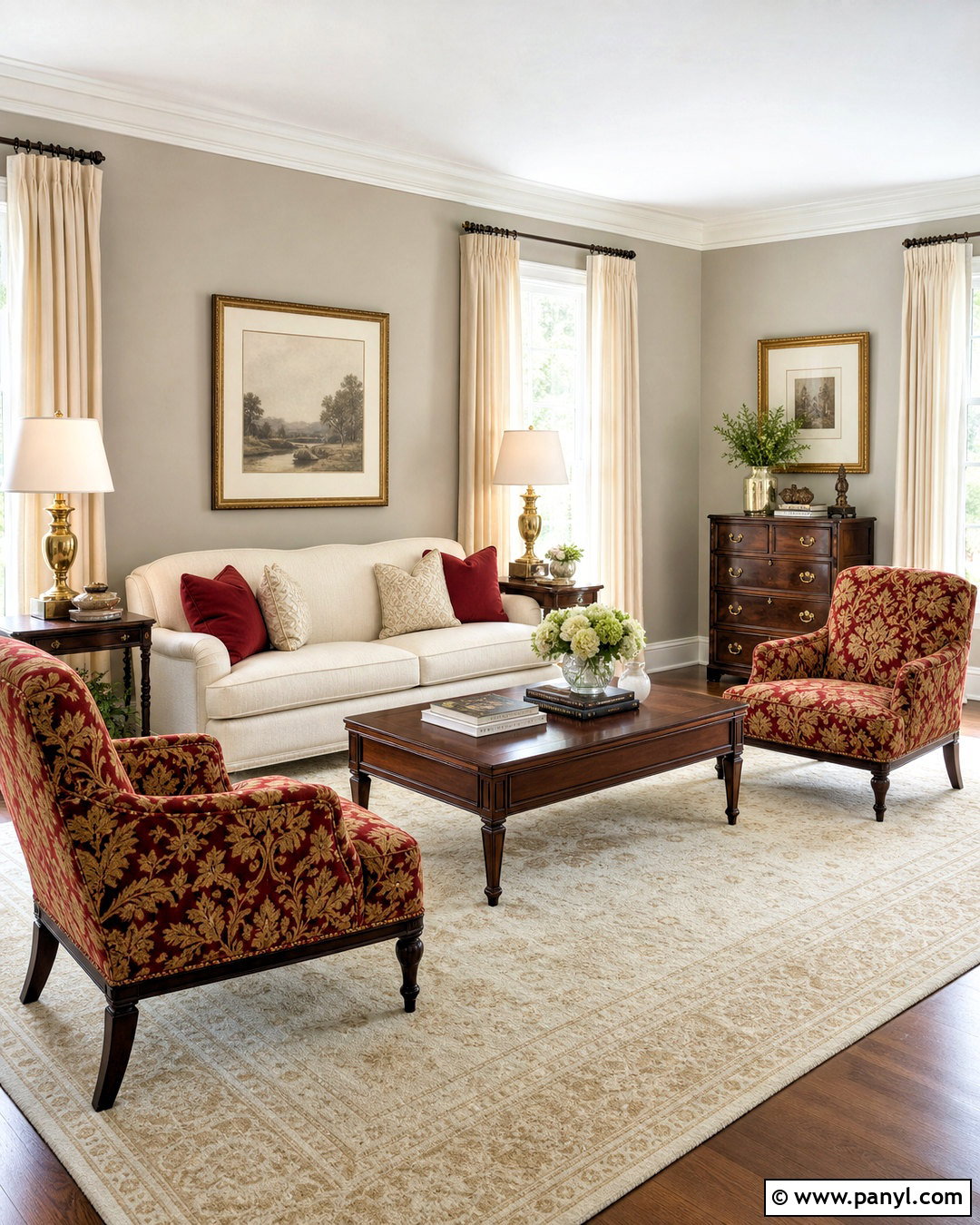 Red And Gold Damask Print Accent Chairs - 20 red and gold damask print ideas