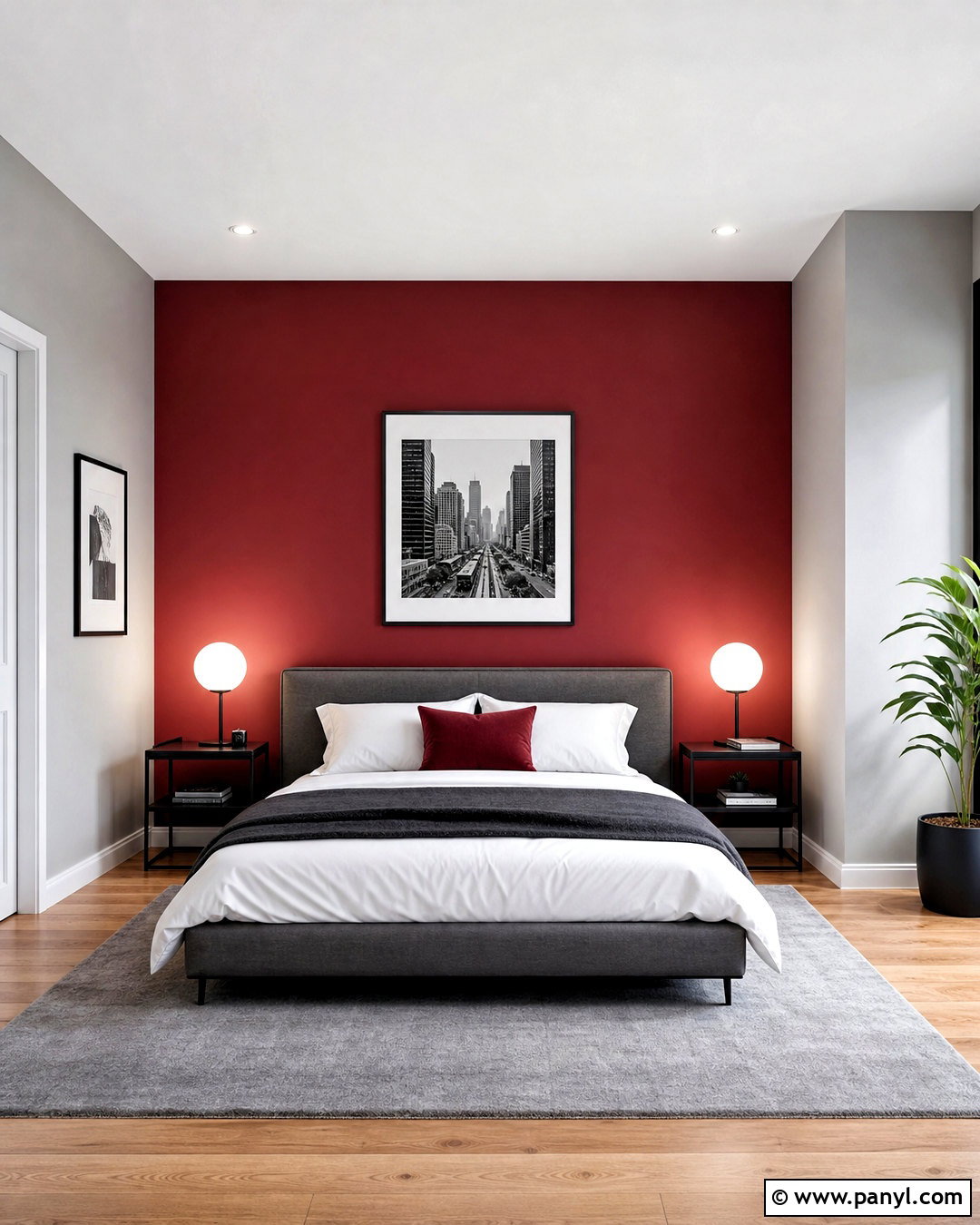Red And Gray Accent Wall Bedroom - 20 red accent wall bedroom ideas