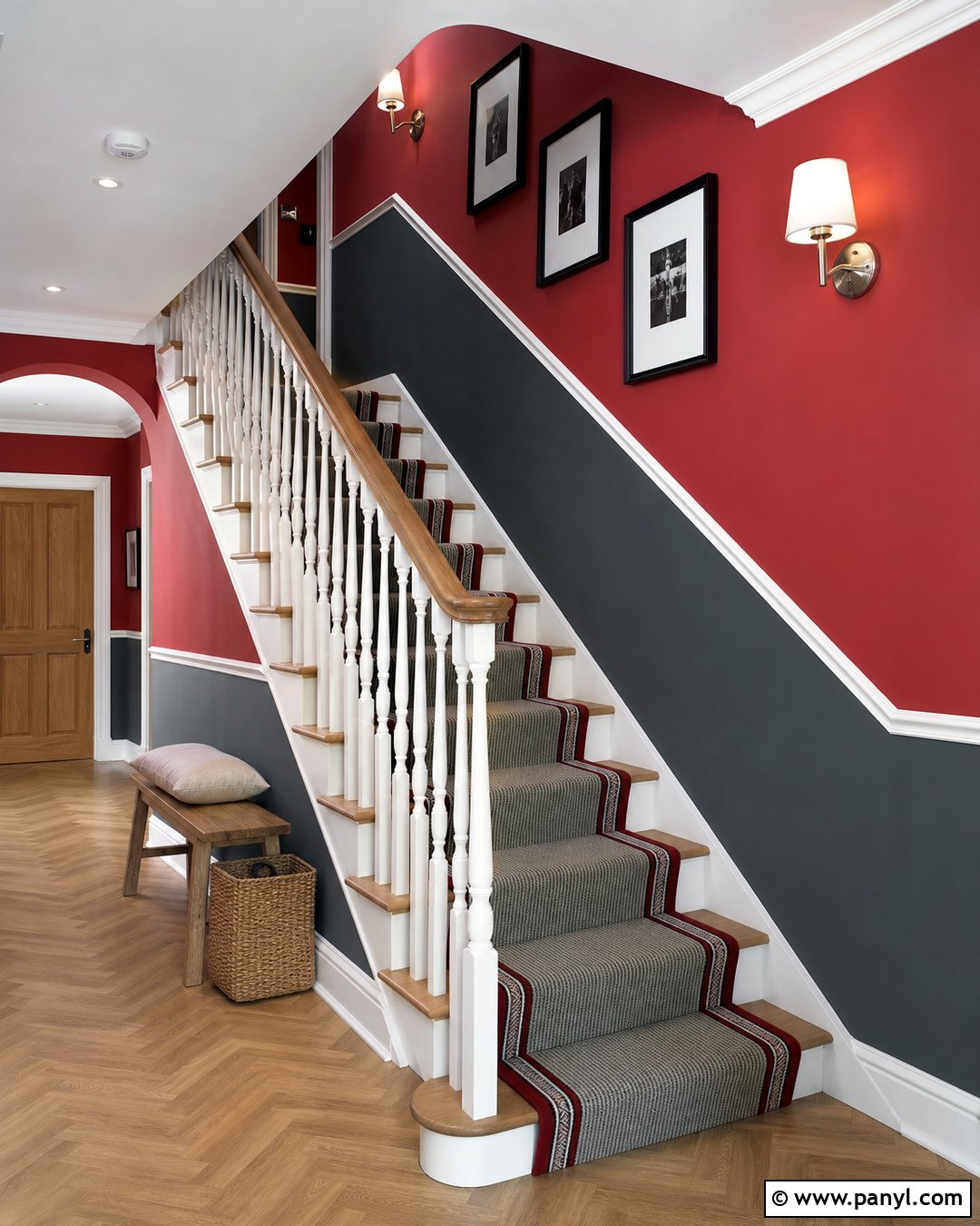 Red And Grey Staircase Walls - 20 Red And Grey Walls