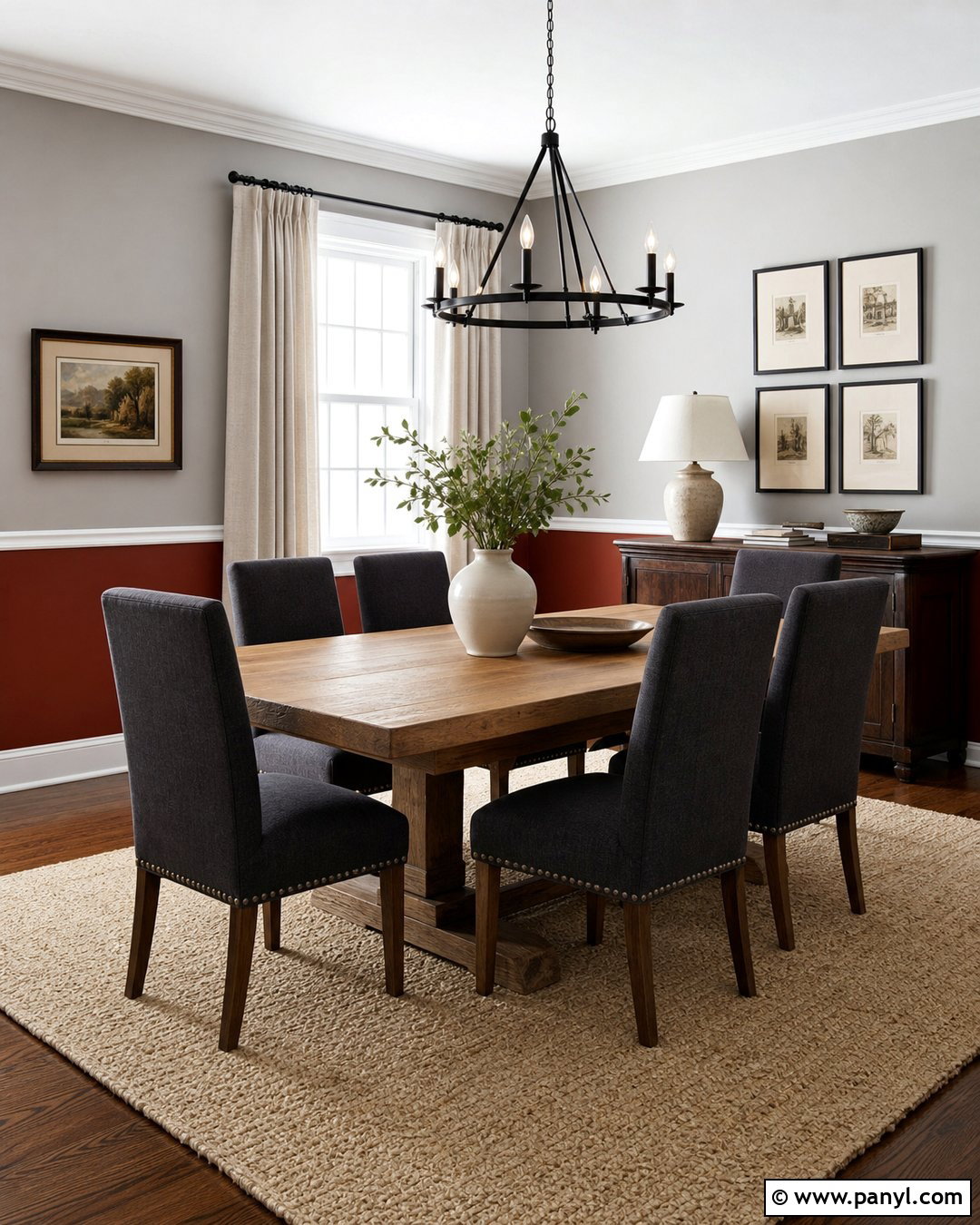 Red And Grey Two Tone Dining Room Walls - 20 Red And Grey Walls