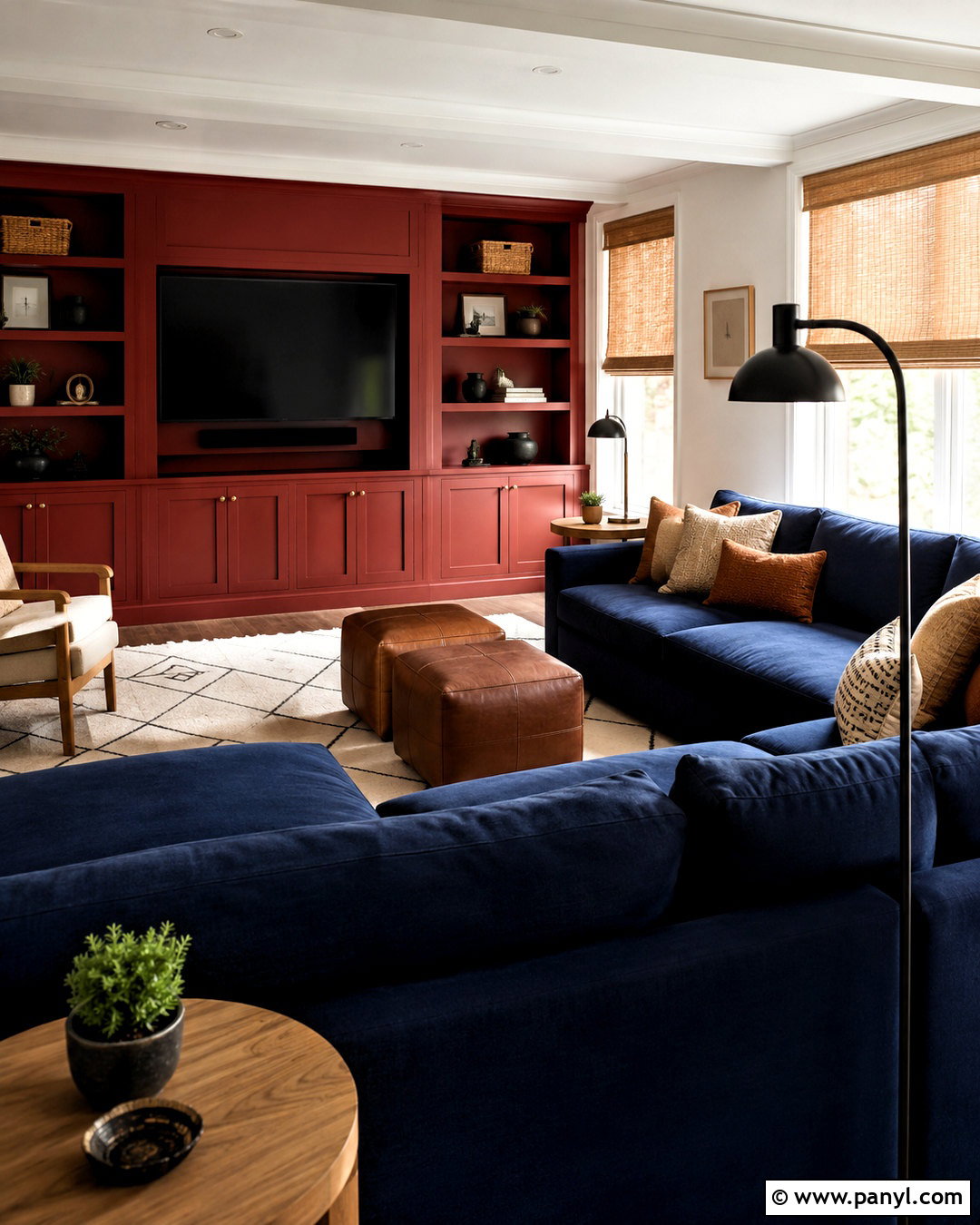 Red And Navy Family Room - 20 paint room red ideas