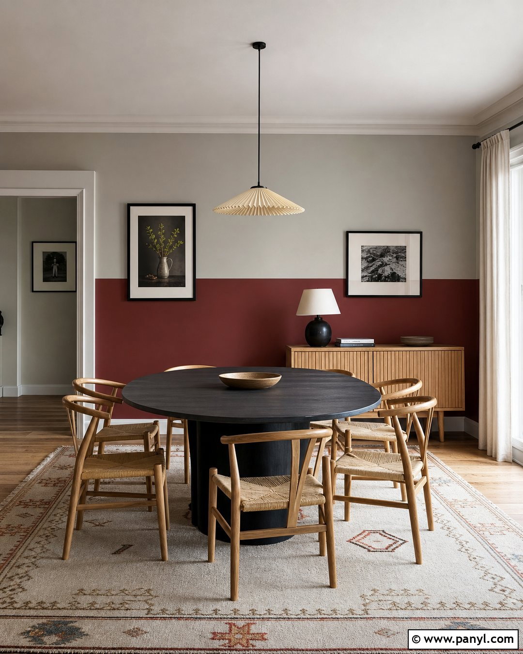 Red And Pale Gray Two Tone Walls - 45 two tone walls
