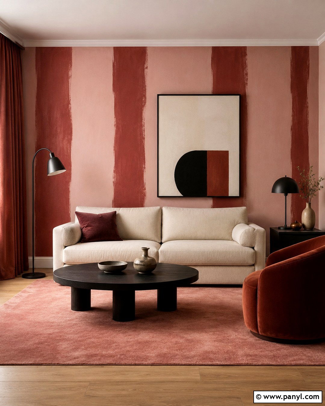 Red And Pink Accent Wall - 20 Two Color Accent Wall Ideas