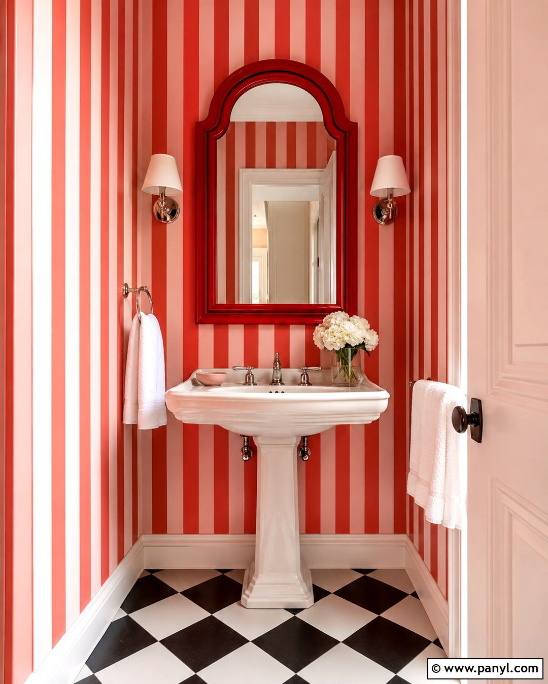 Red And Pink Striped Wall - 20 Striped Wall Paint Colors