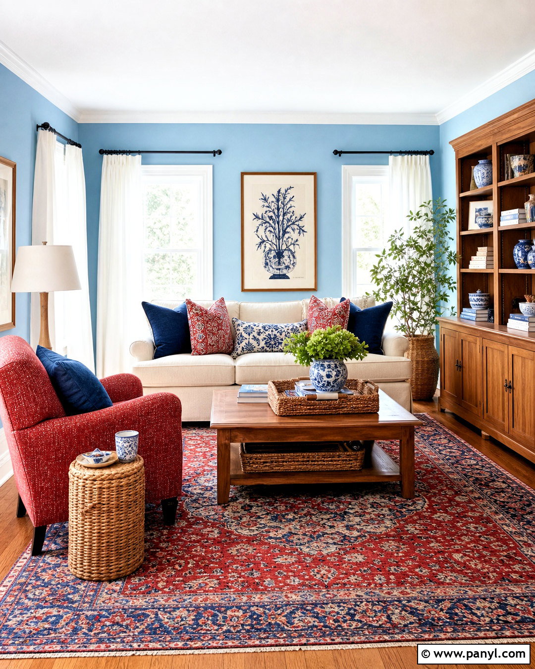 Red And Powder Blue Room - 20 aesthetic room colour ideas