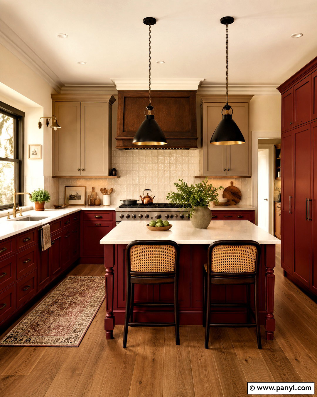 Red And Tan Kitchen - 20 kitchen color themes