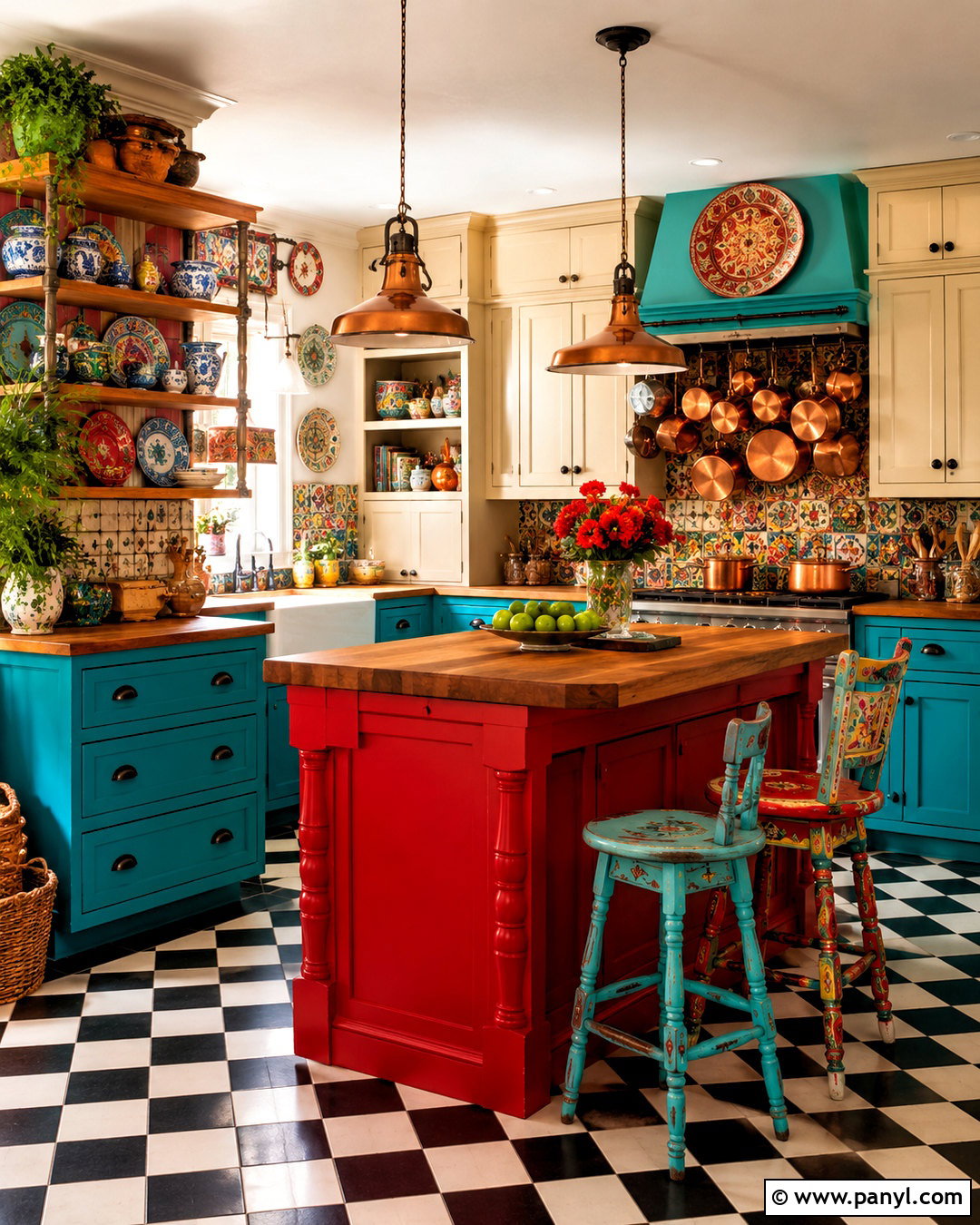 Red And Turquoise Maximalist Color Palette - 20 maximalist color palette ideas