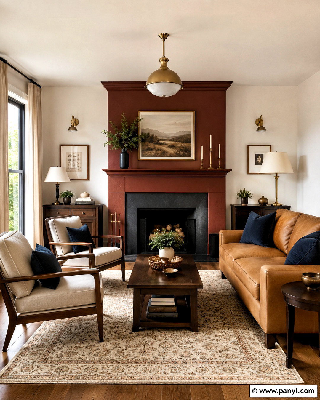 Red And Warm White Living Room - 35 wall color combinations living rooms