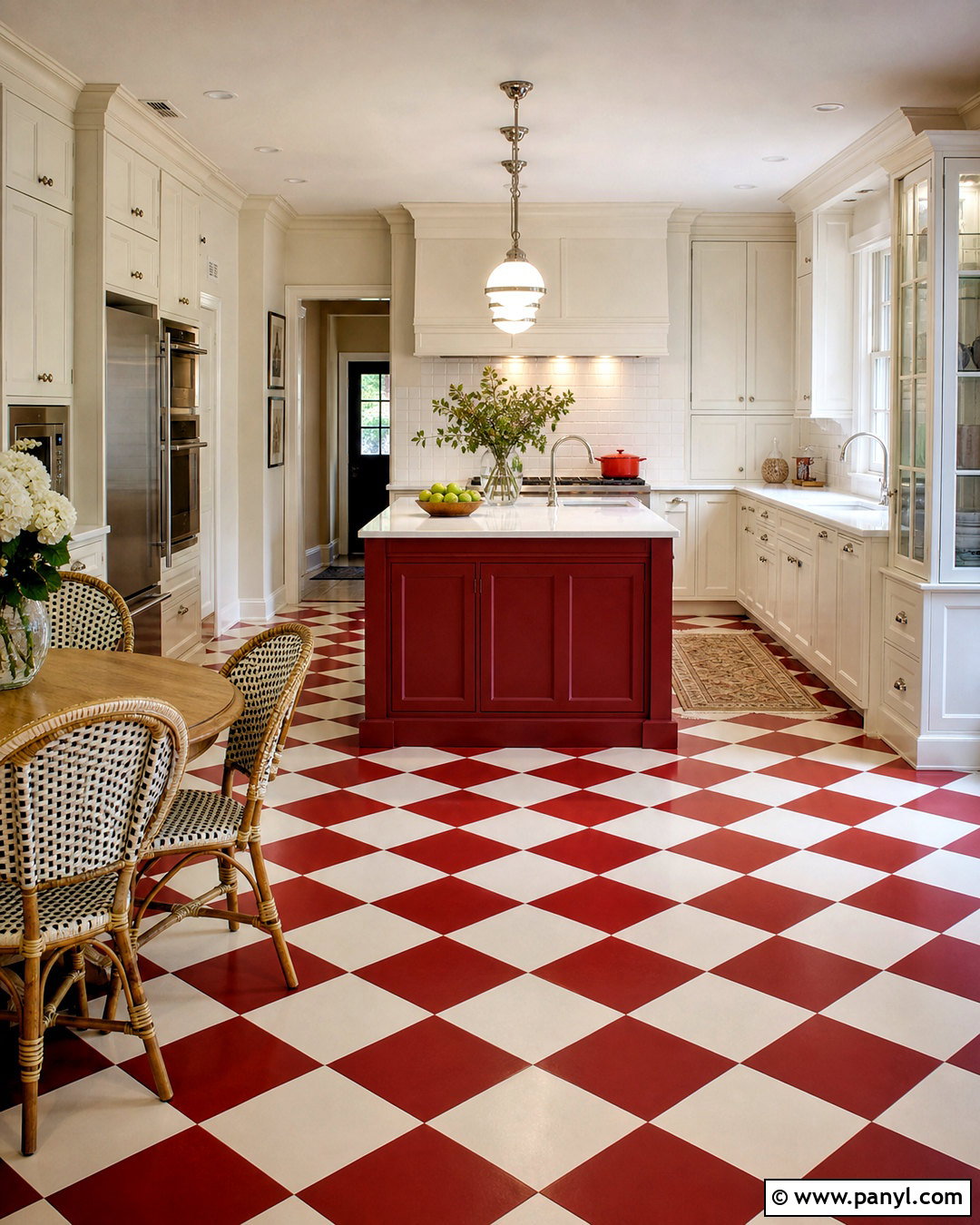 Red And White Checkerboard Kitchen - 20 red and white kitchen ideas