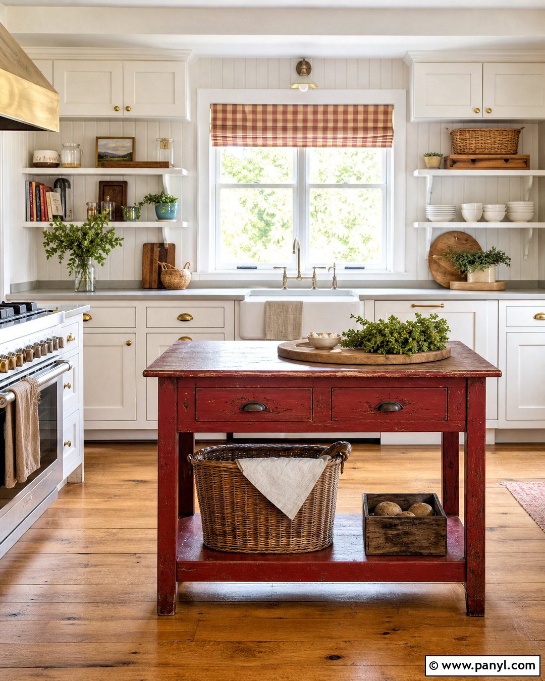 Red And White Cottage Kitchen - 20 red and white kitchen ideas