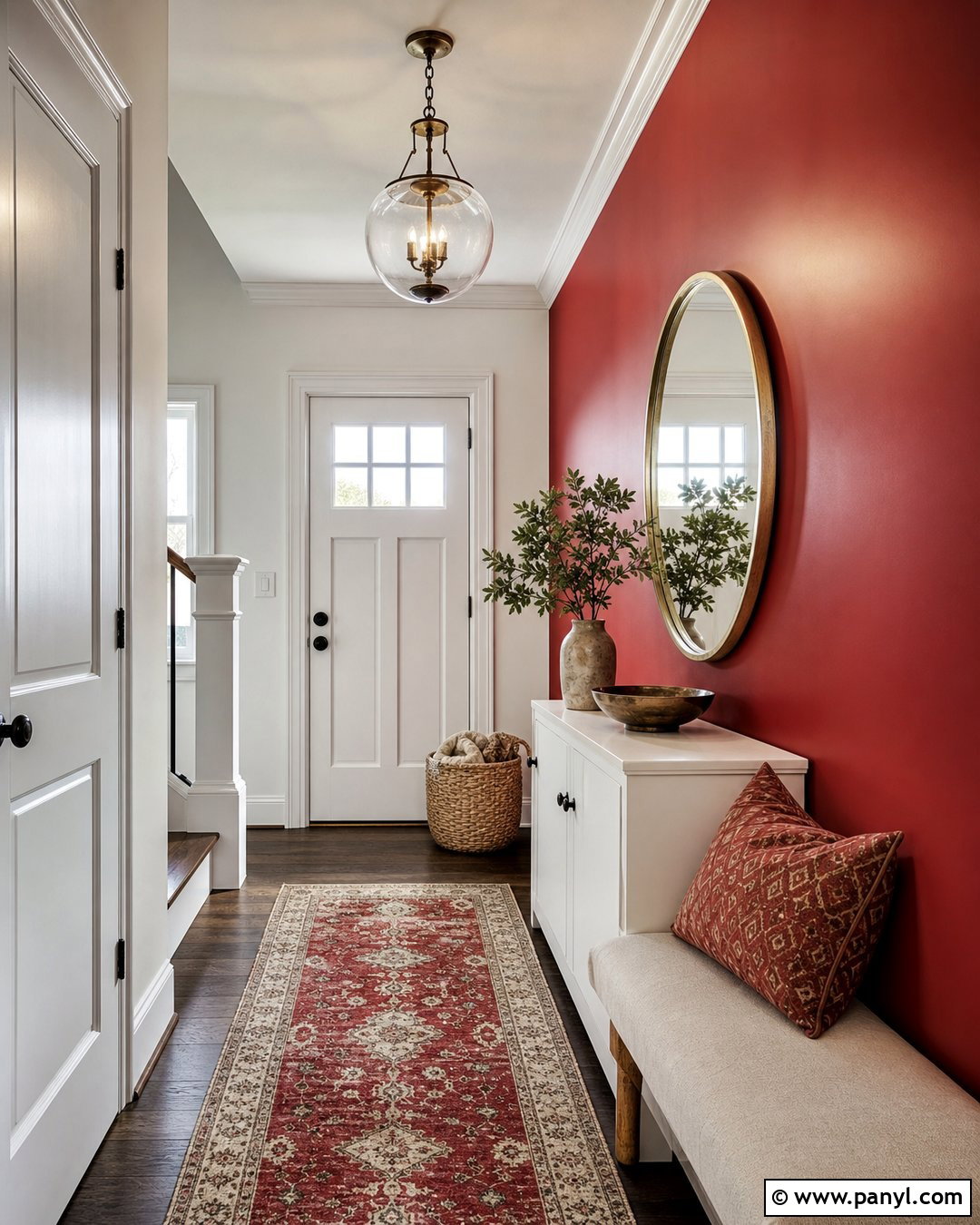 Red And White Entryway Walls - 20 Red And White Walls