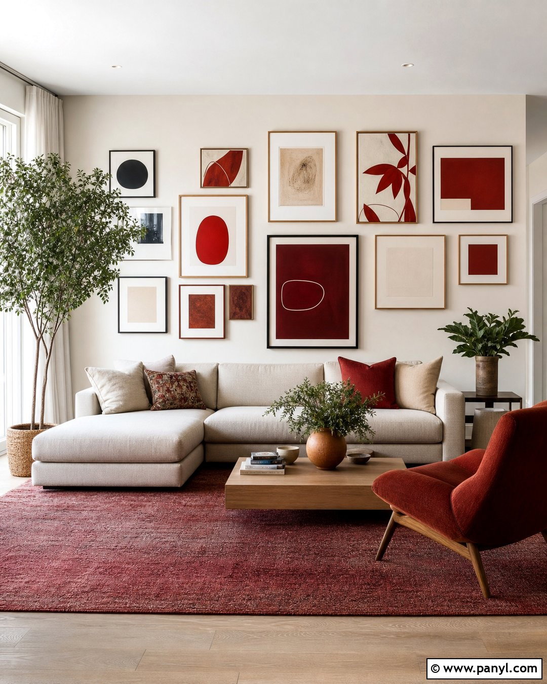 Red And White Gallery Walls - 20 Red And White Walls