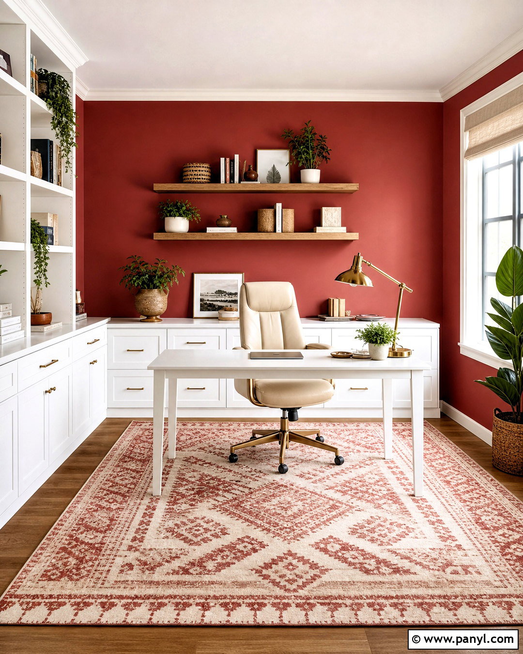 Red And White Home Office - 20 red and white decor ideas