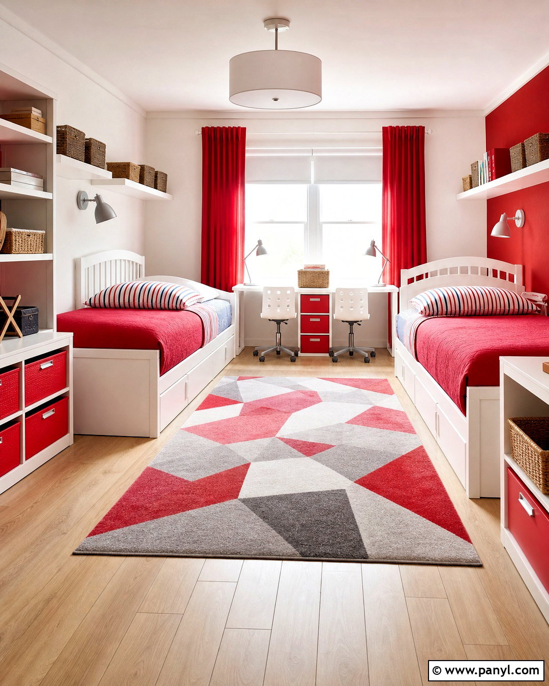 Red And White Kids Bedroom - 20 red and white decor ideas