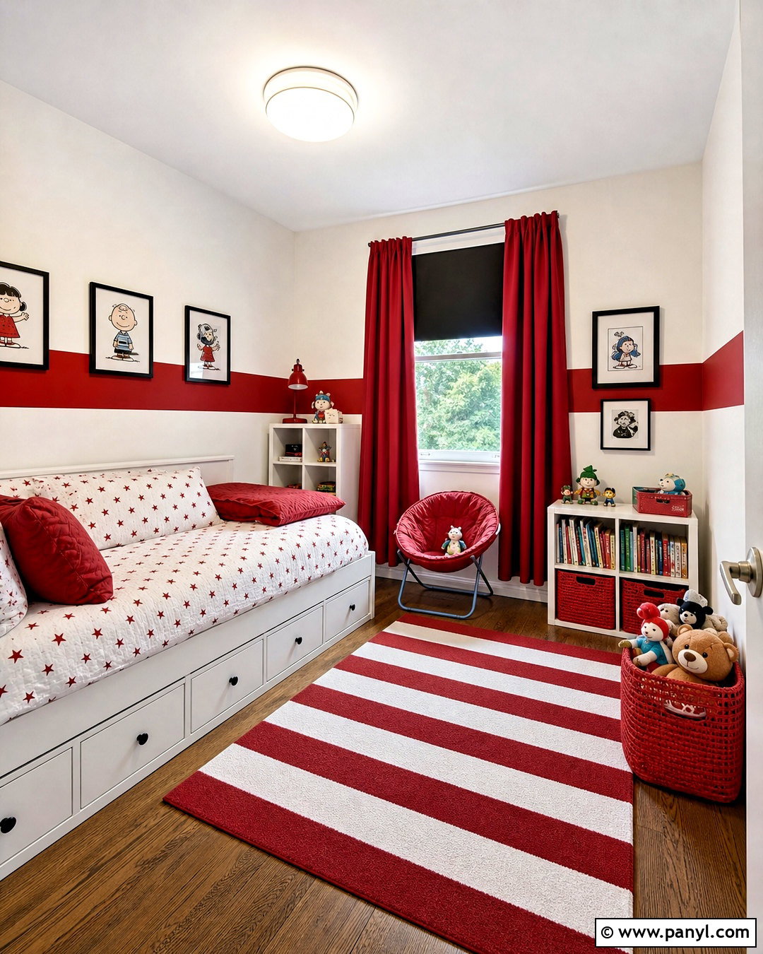 Red And White Kids Bedroom - 20 red and white bedroom ideas