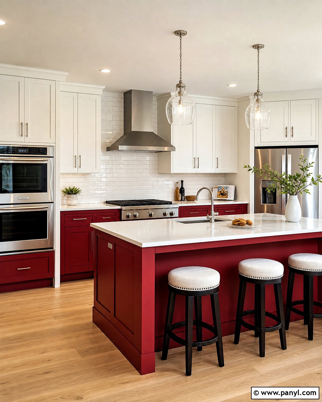 Red And White Kitchen - 20 kitchen color red ideas
