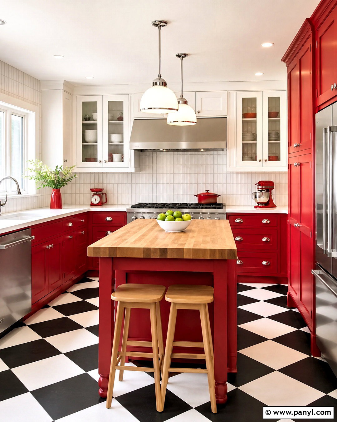 Red And White Kitchen - 20 bright kitchen ideas colorful ideas
