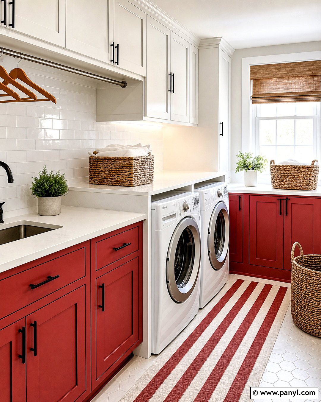 Red And White Laundry Room - 20 red and white decor ideas