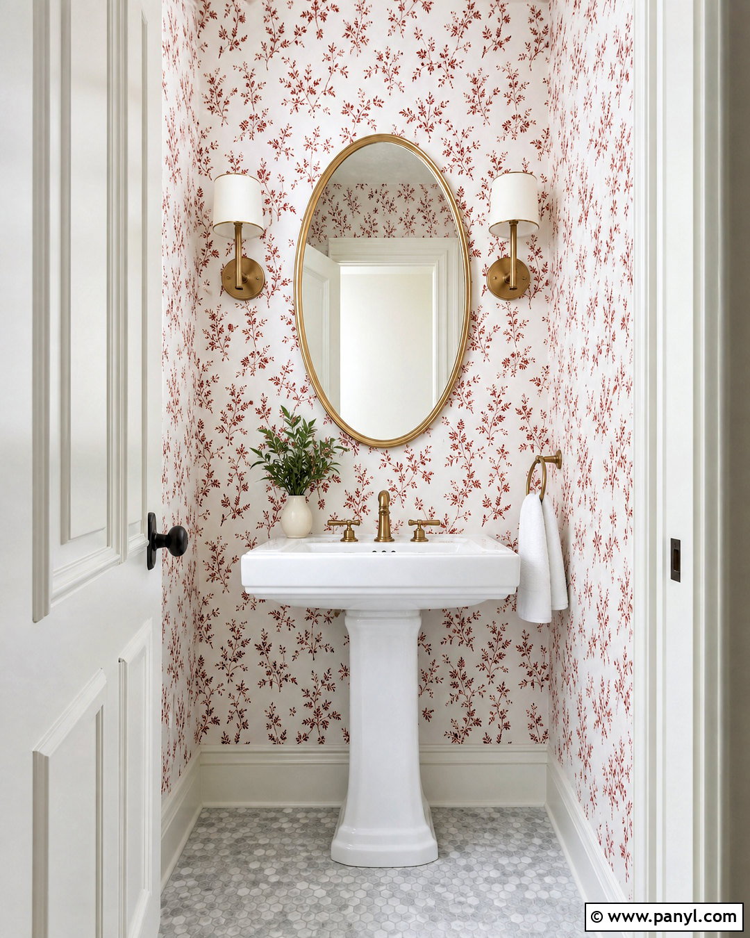 Red And White Powder Room - 20 red and white decor ideas