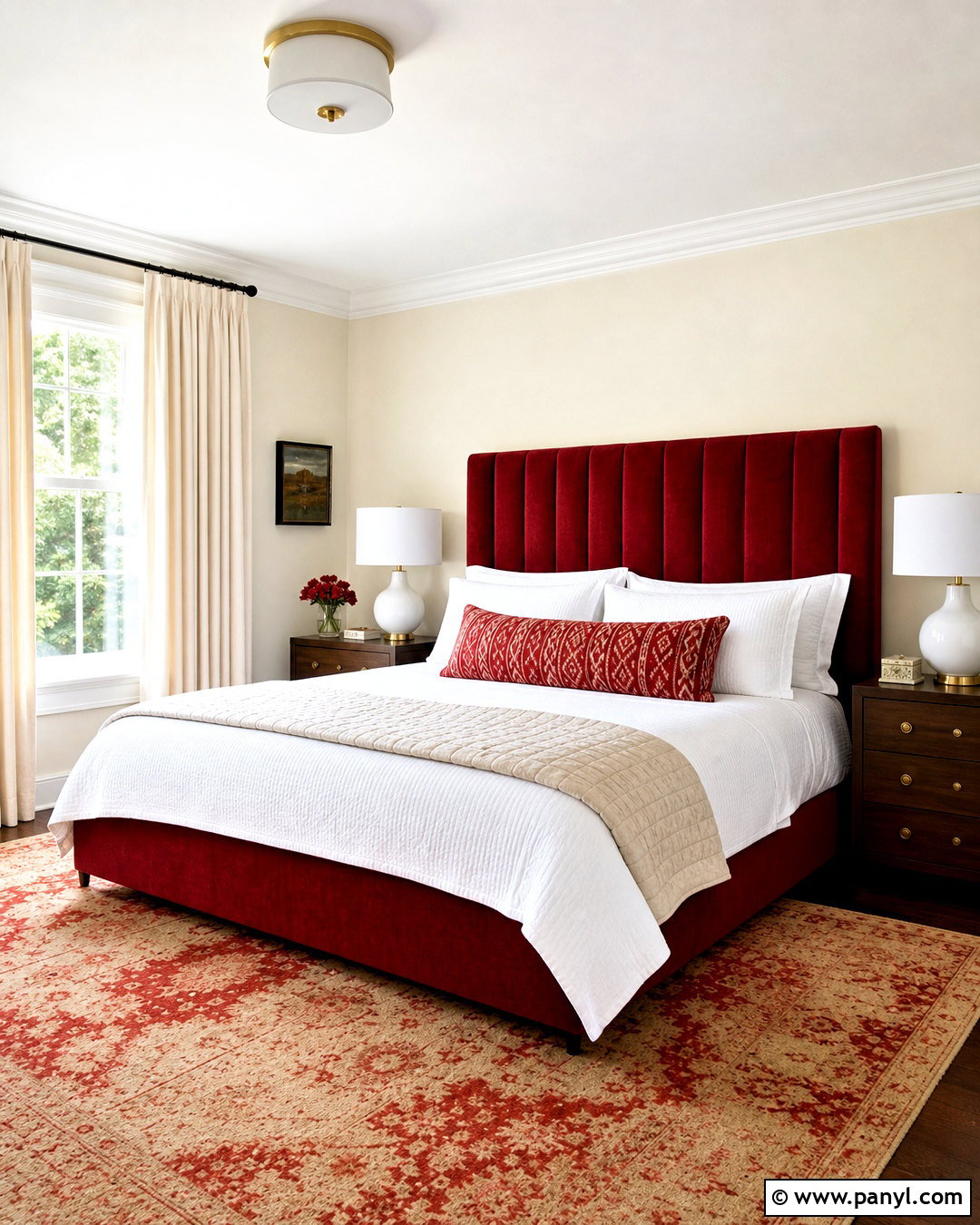 Red And White Primary Bedroom - 20 red and white decor ideas