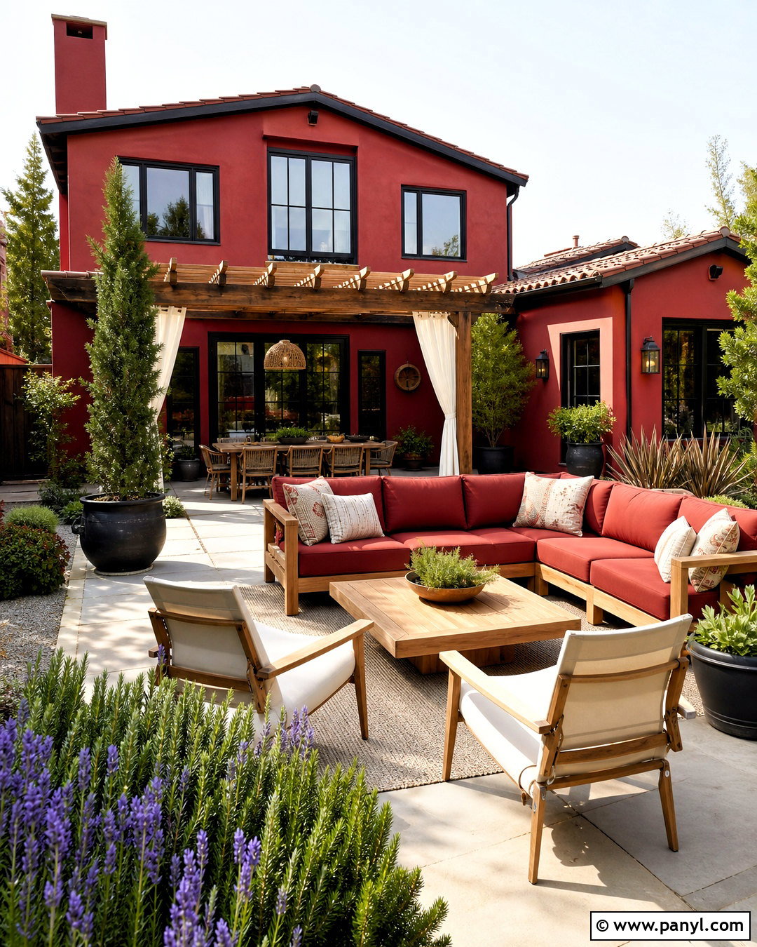Red Backyard Patio - 20 red home ideas