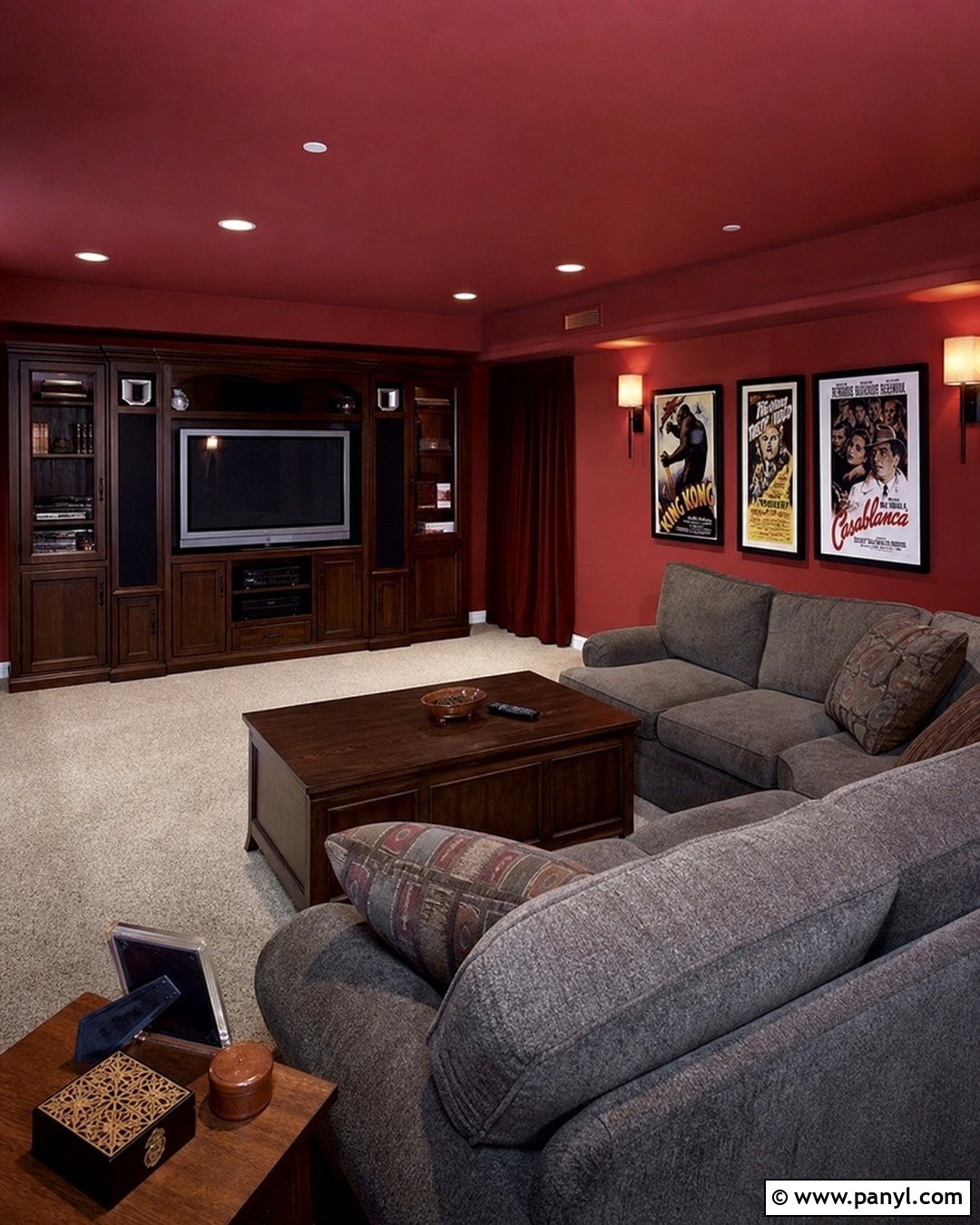Red Basement Media Room - 20 Early 2000S Red Walls