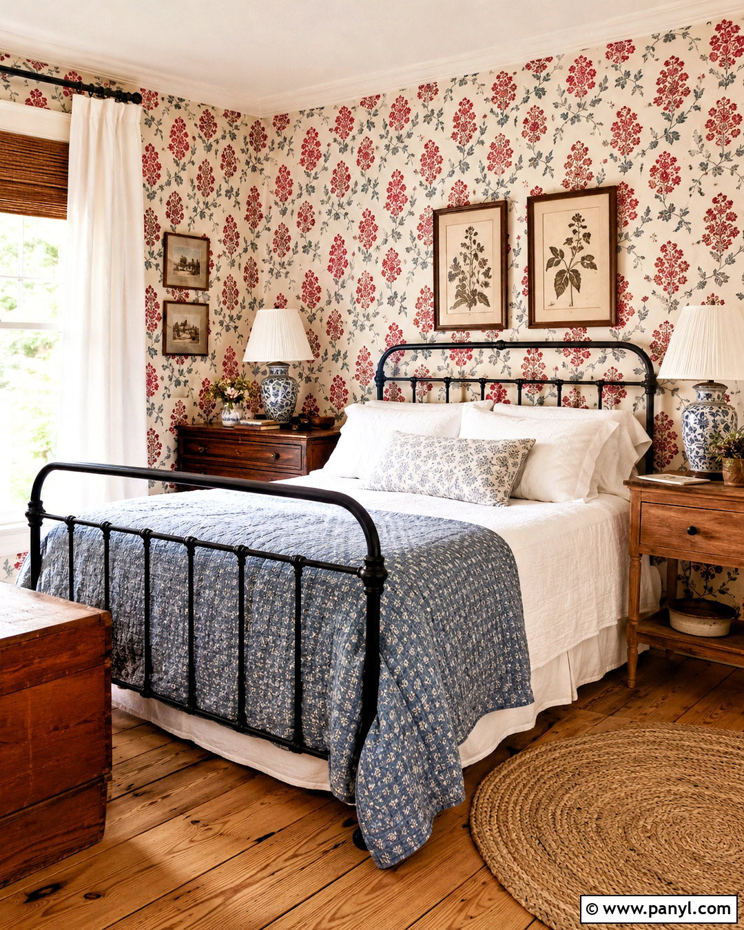 Red Block Print Wall Pattern - 20 Vintage Red Wall Pattern Ideas