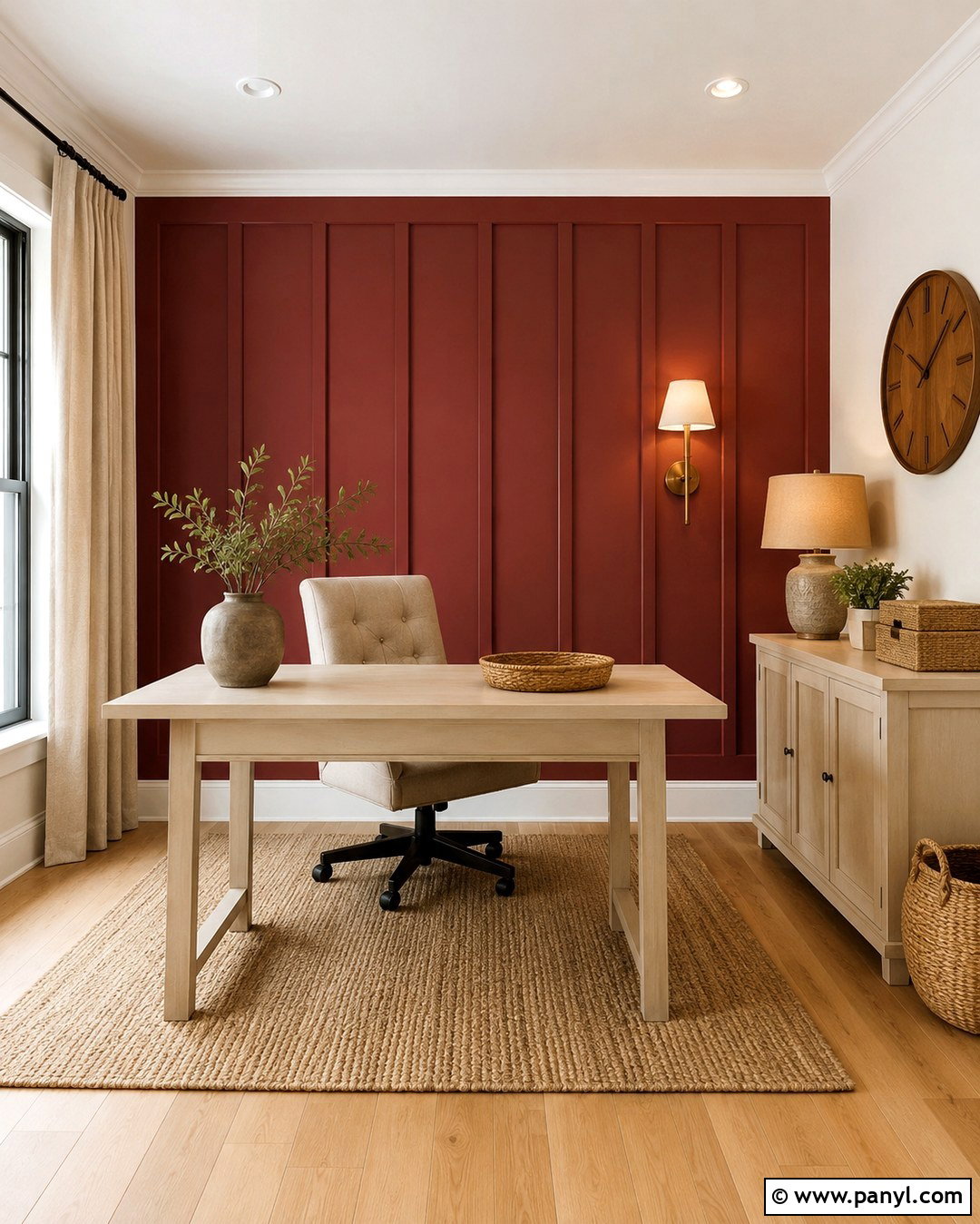 20 Red Accent Wall Office Ideas for Energizing Workspaces