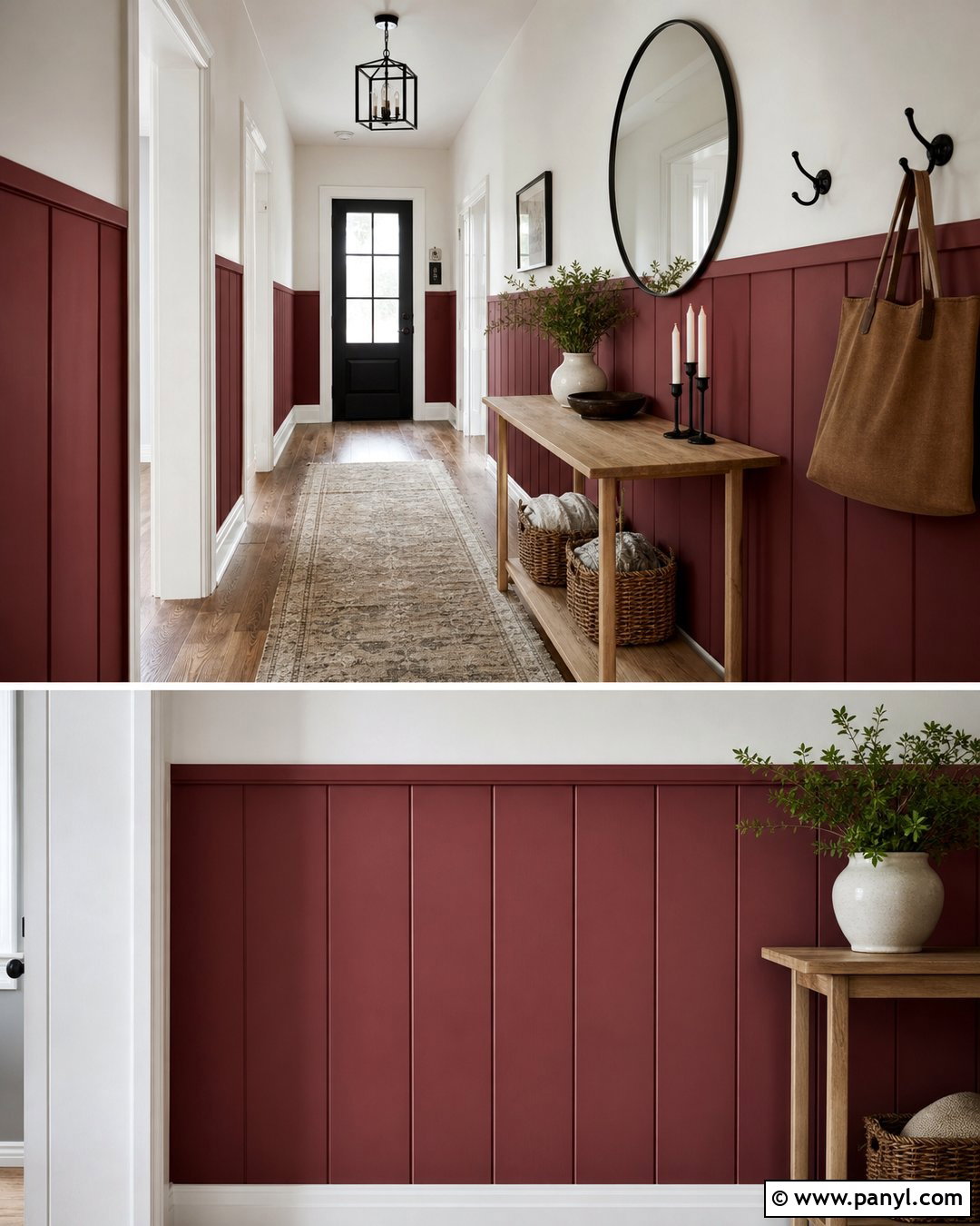 Red Board And Batten With White Walls - 20 Red And White Walls