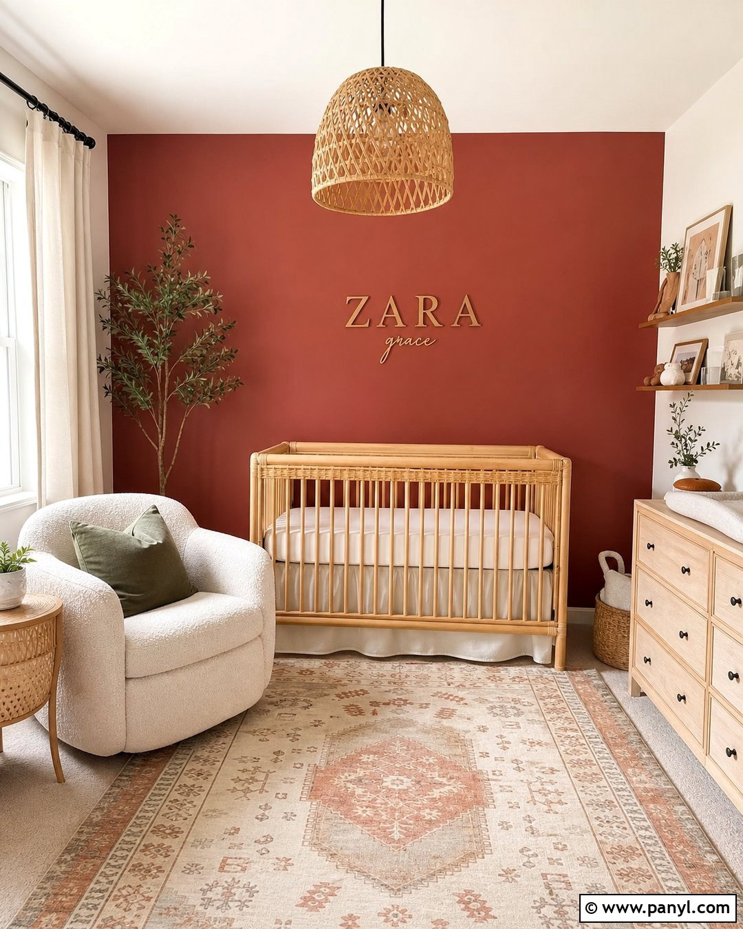 Red Boho Accent Wall Nursery - 20 Red Accent Wall Nursery Ideas