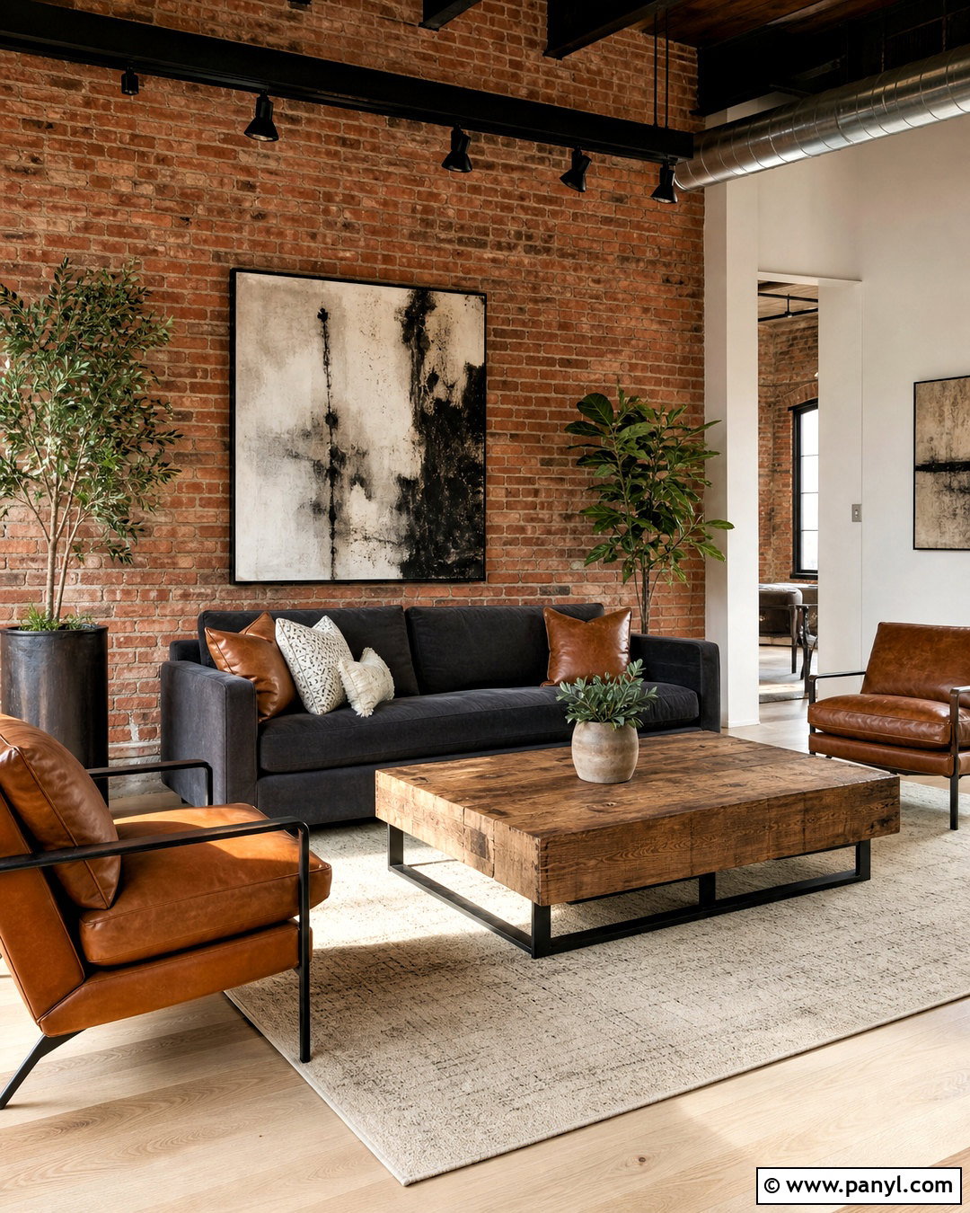 Red Brick Accent Wall - 20 red accent wall living room ideas