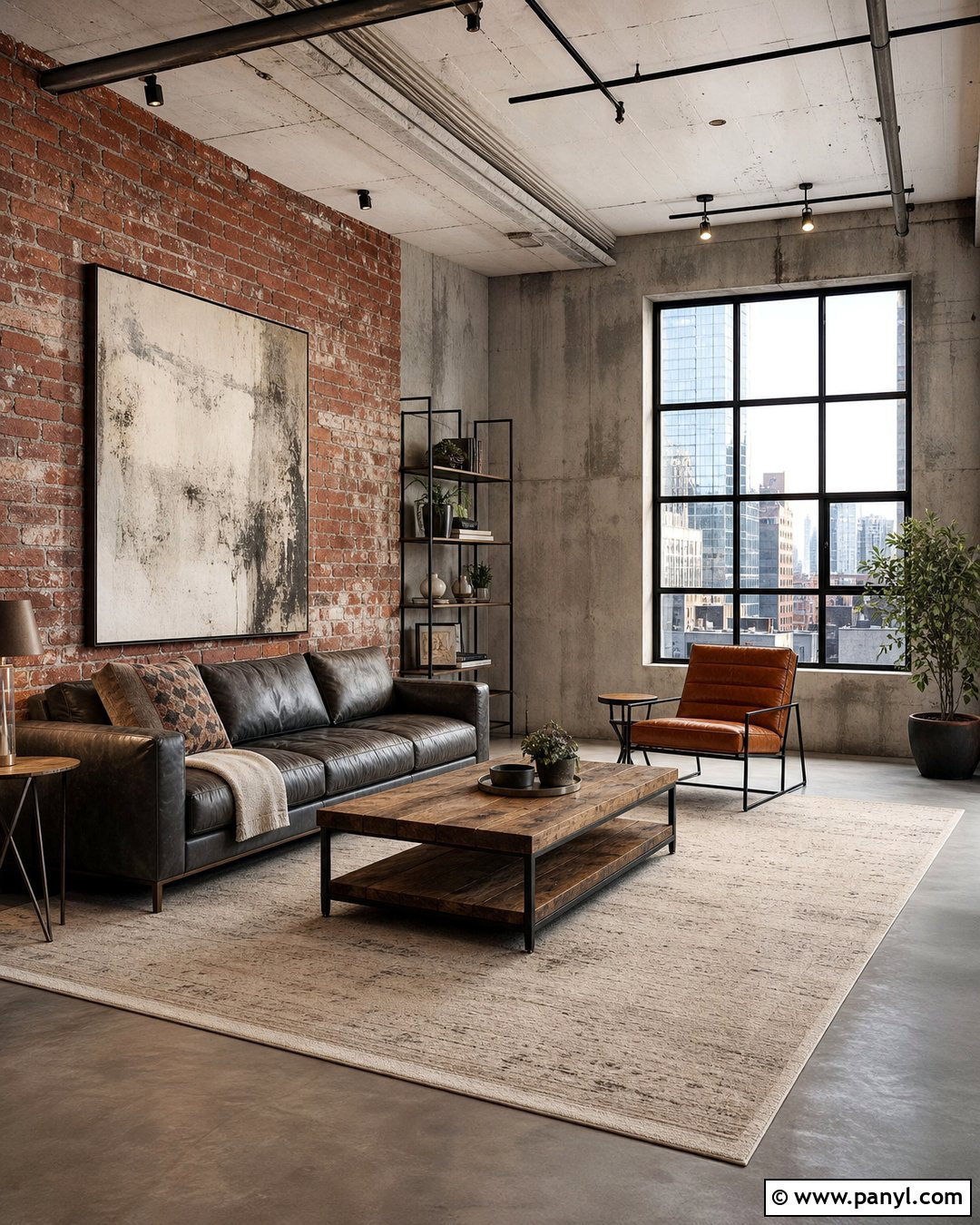 Red Brick And Concrete Grey Loft Walls - 20 Red And Grey Walls