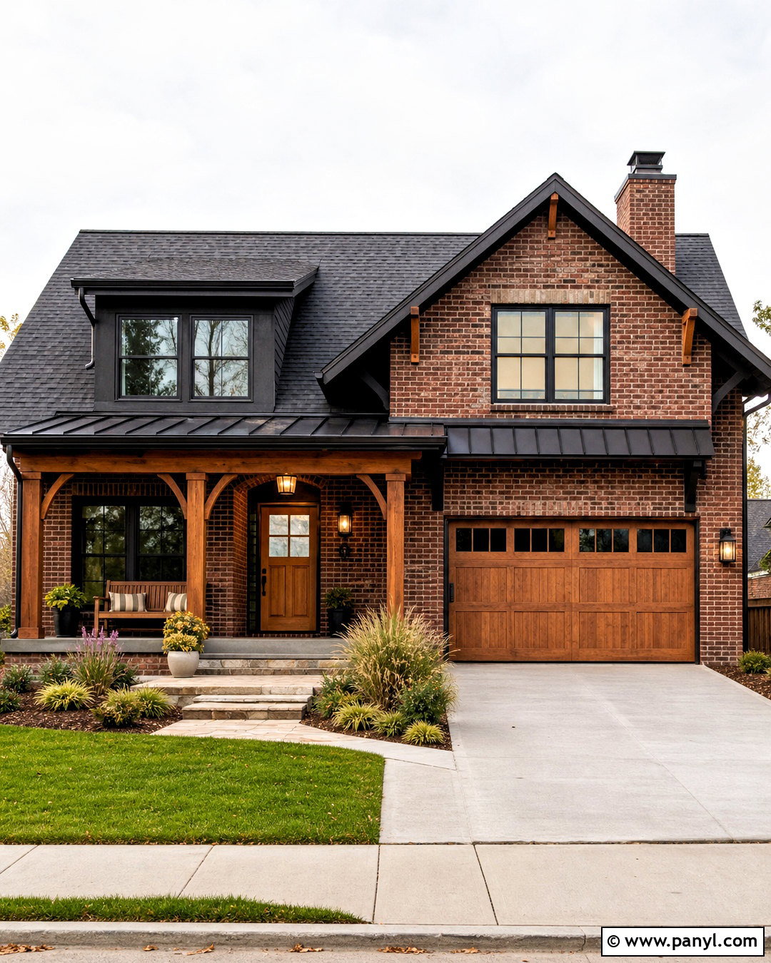 Red Brick House With Wood Accents - 20 red brick house exterior makeover ideas
