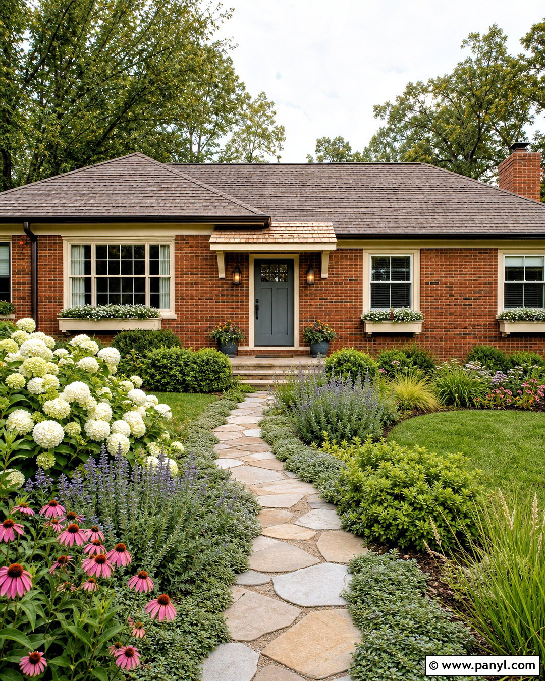 Red Brick Ranch With Cottage Landscaping - 20 red brick ranch exterior makeover ideas