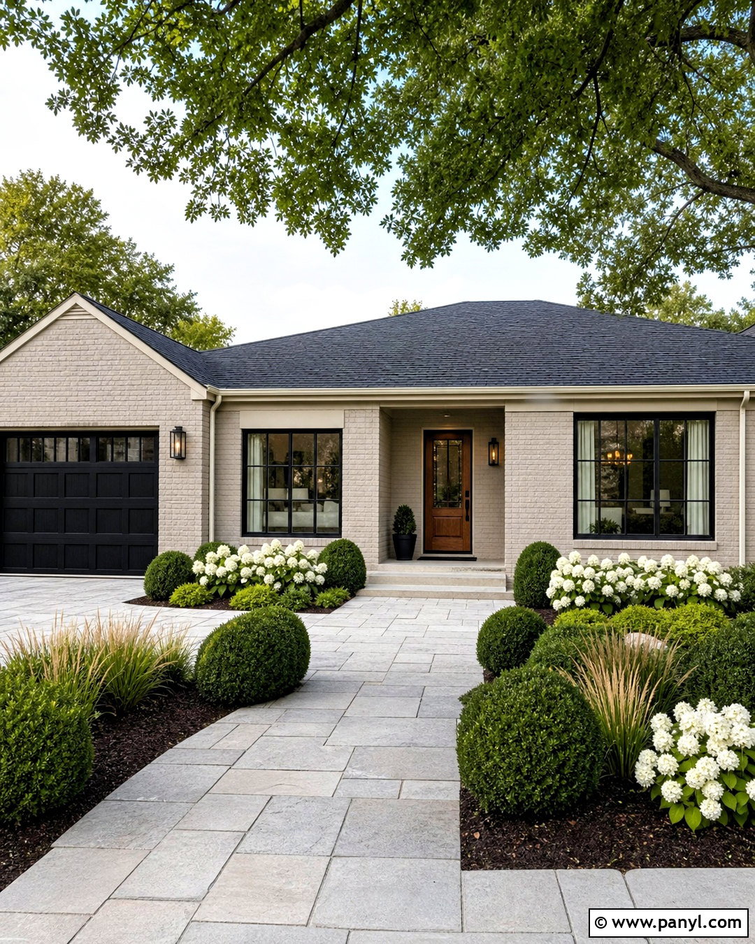 Red Brick Ranch With Greige Painted Brick - 20 red brick ranch exterior makeover ideas