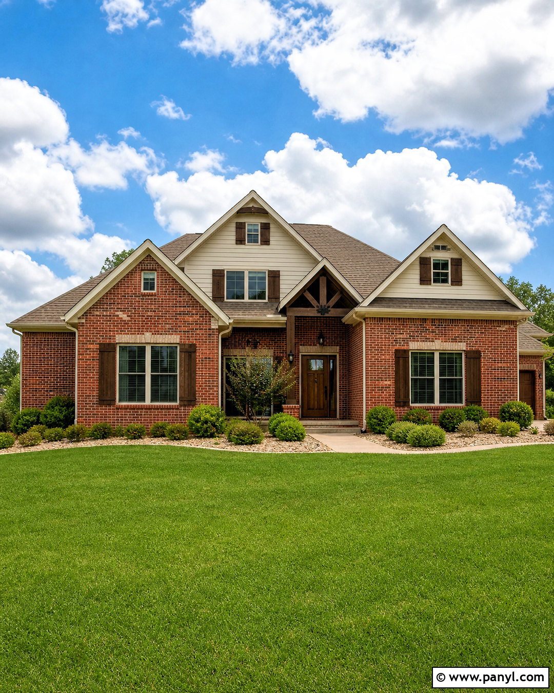 Red Brick With Beige Paint - 20 red brick and paint combinations