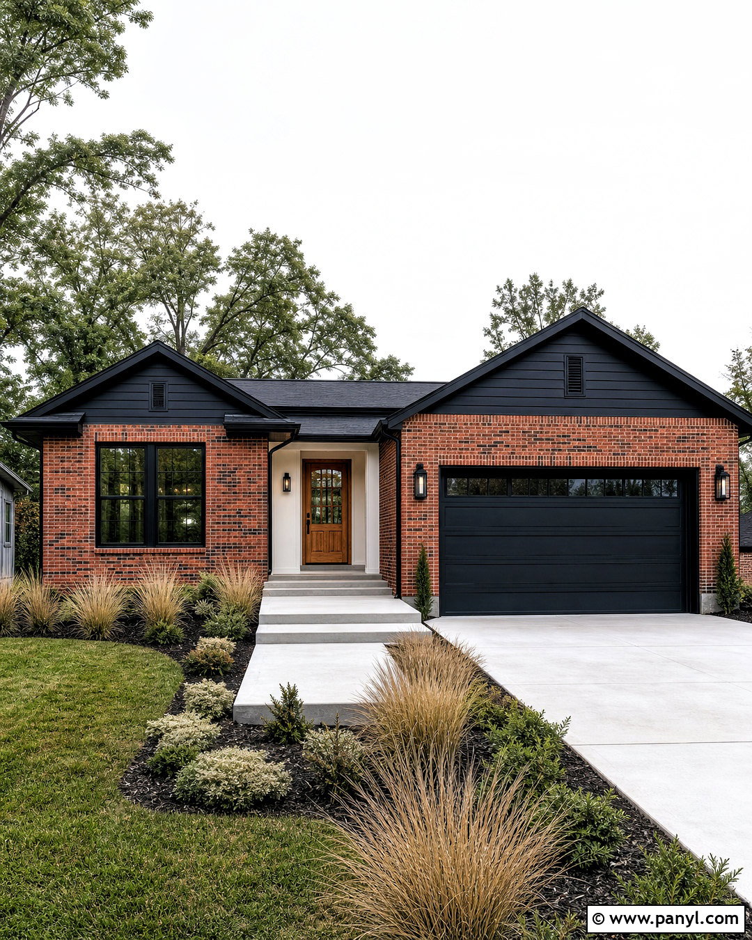 Red Brick With Black Paint - 20 red brick and paint combinations