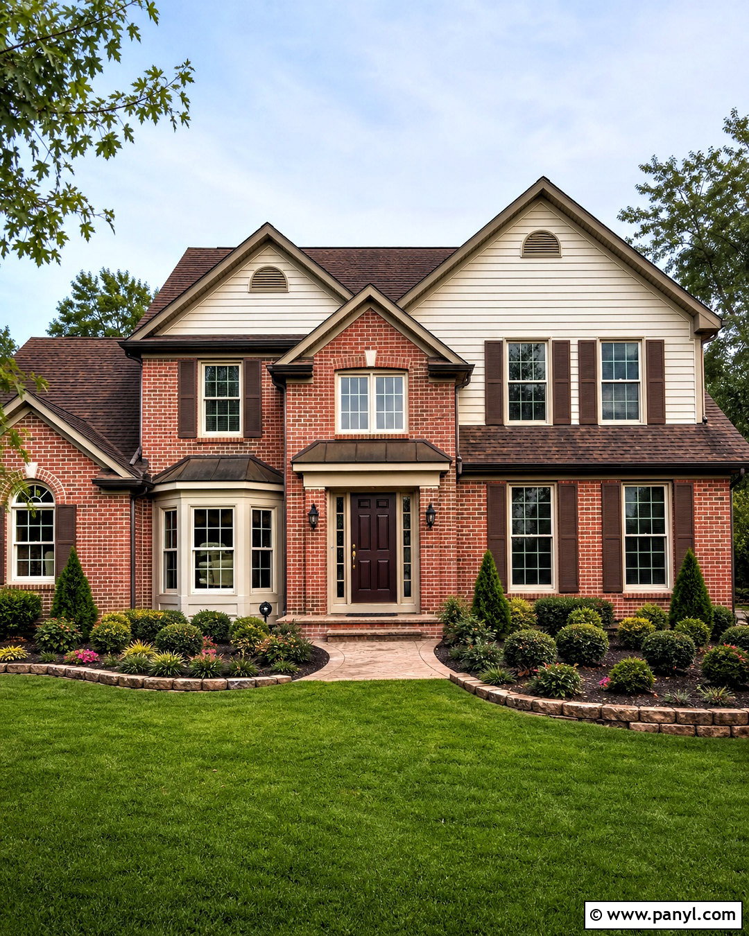Red Brick With Cream Paint - 20 red brick and paint combinations