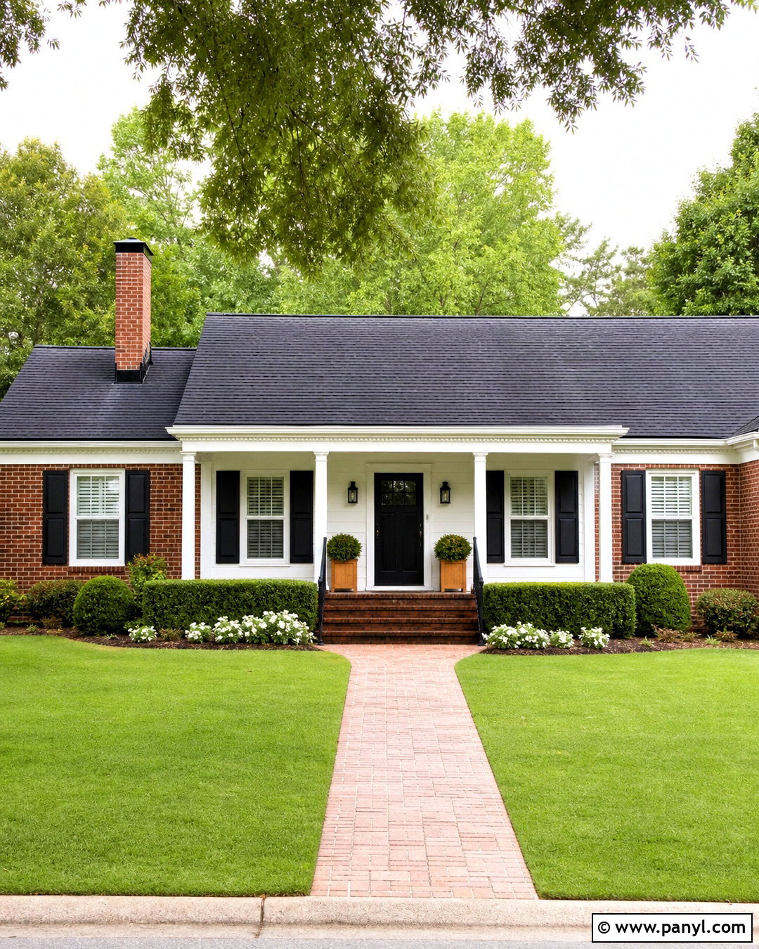 Red Brick With White And Black Paint - 20 red brick and paint combinations