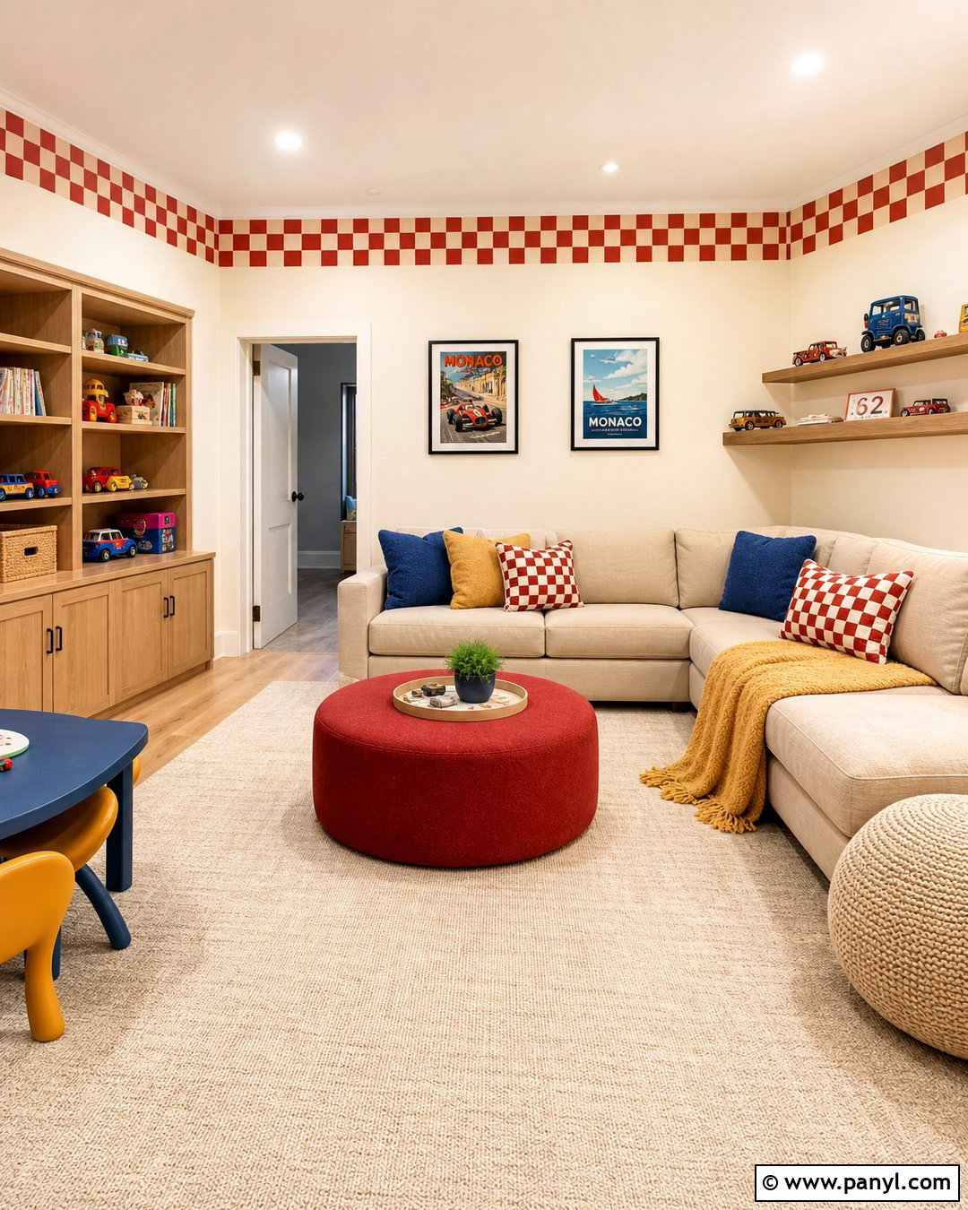 Red Checkerboard Wall Border - 20 Red Wall Border Ideas