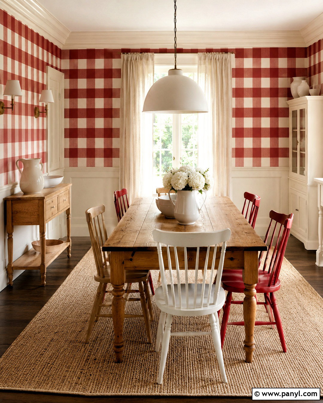 Red Checkered Wallpaper Dining Room - 20 cute checkered wallpaper ideas