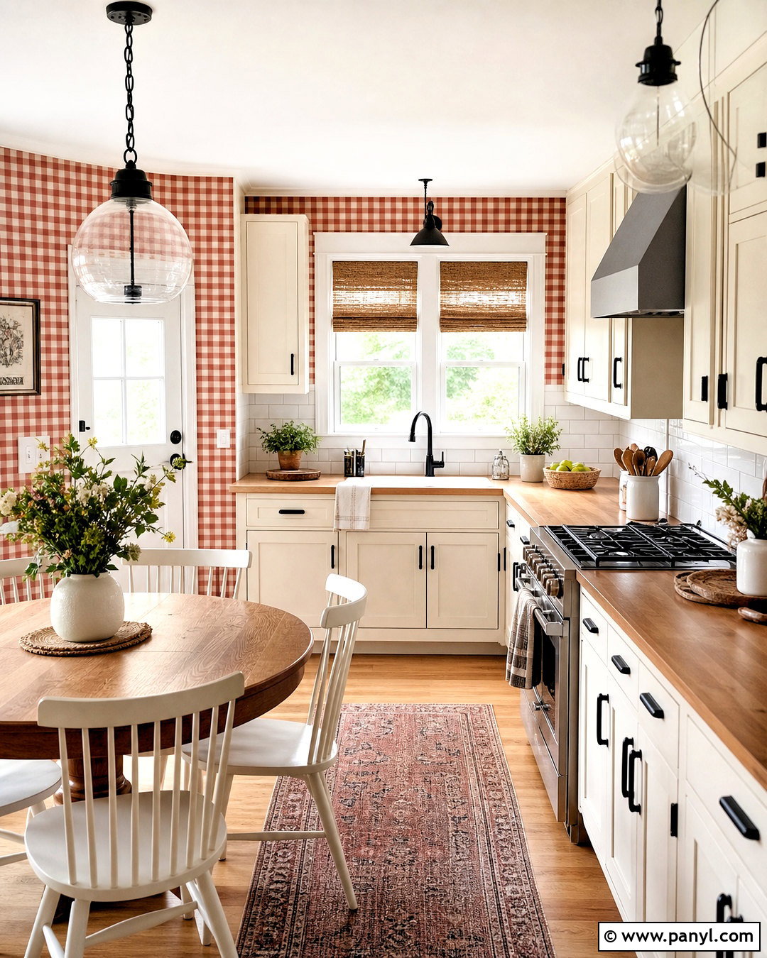 Red Checkered Wallpaper Kitchen - 20 red patterned background decor ideas