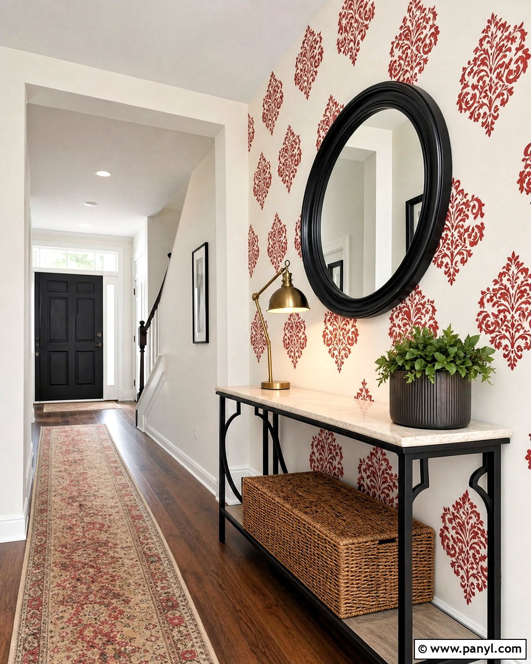 Red Damask Wall Decal Entryway - 20 red damask wall decal ideas