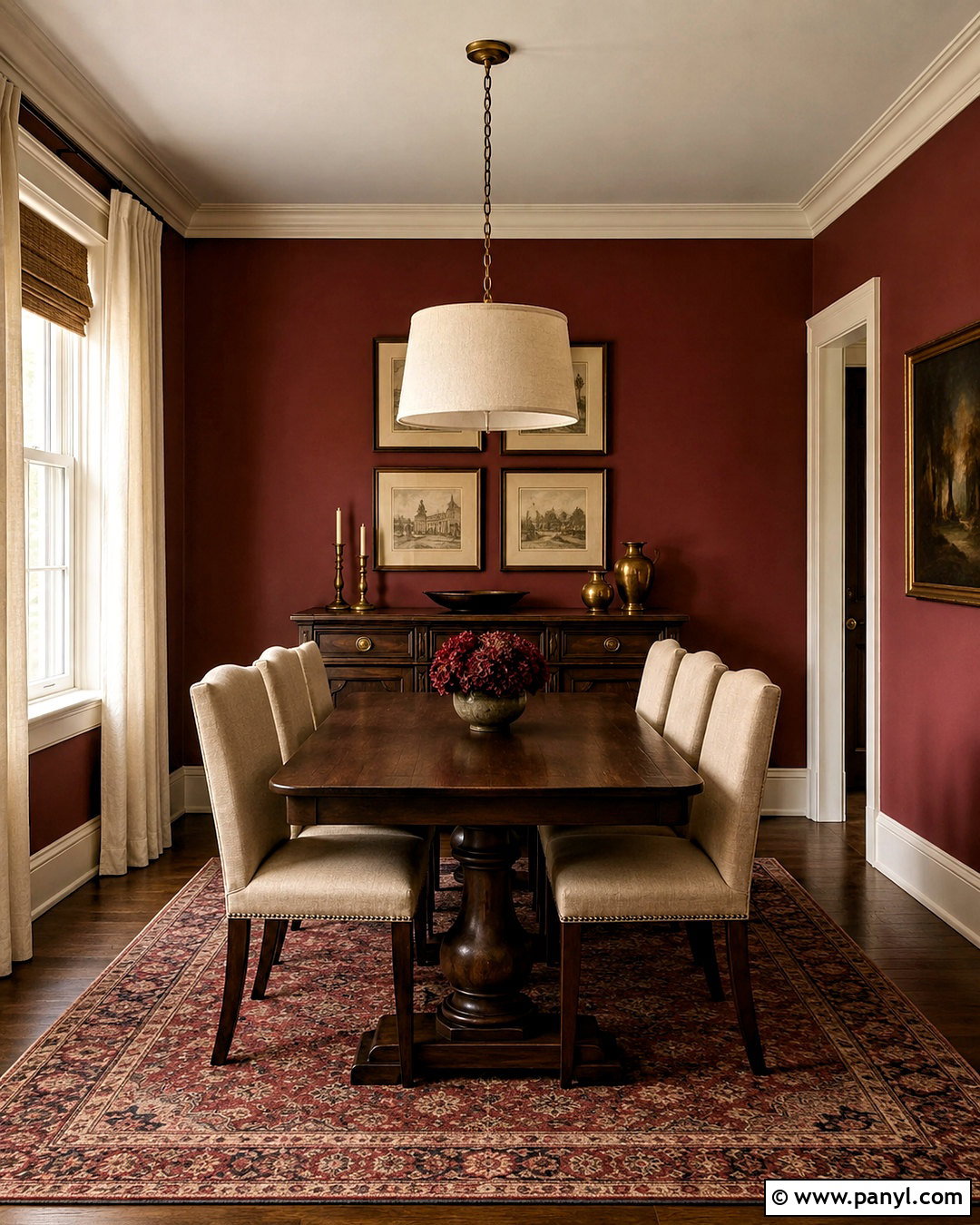 Red Dining Room Wall - 20 colourful walls