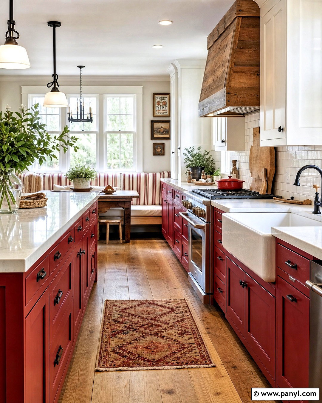 Red Farmhouse Kitchen - 20 kitchen color red ideas