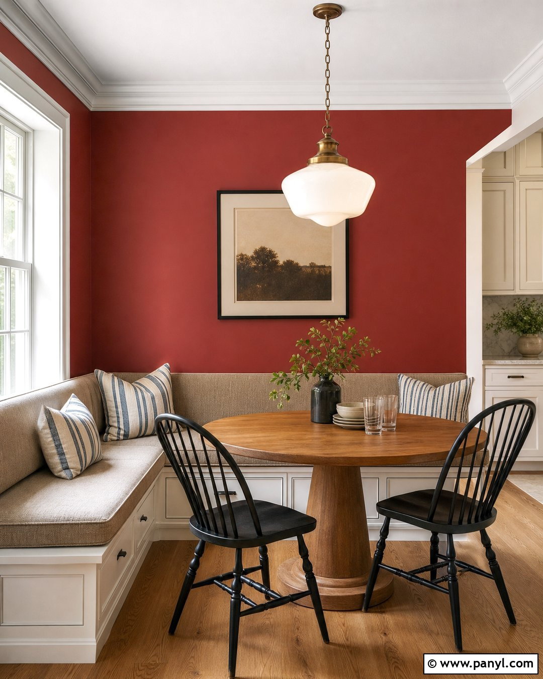 Red Feature Wall Kitchen Breakfast Nook - 35 red feature wall ideas