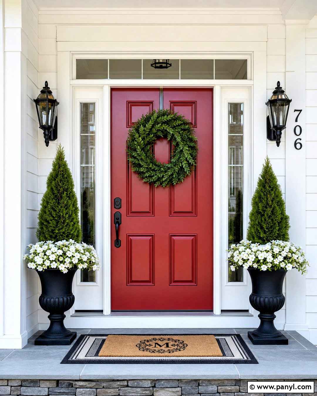 Red Front Door Decor - 20 front door decor ideas